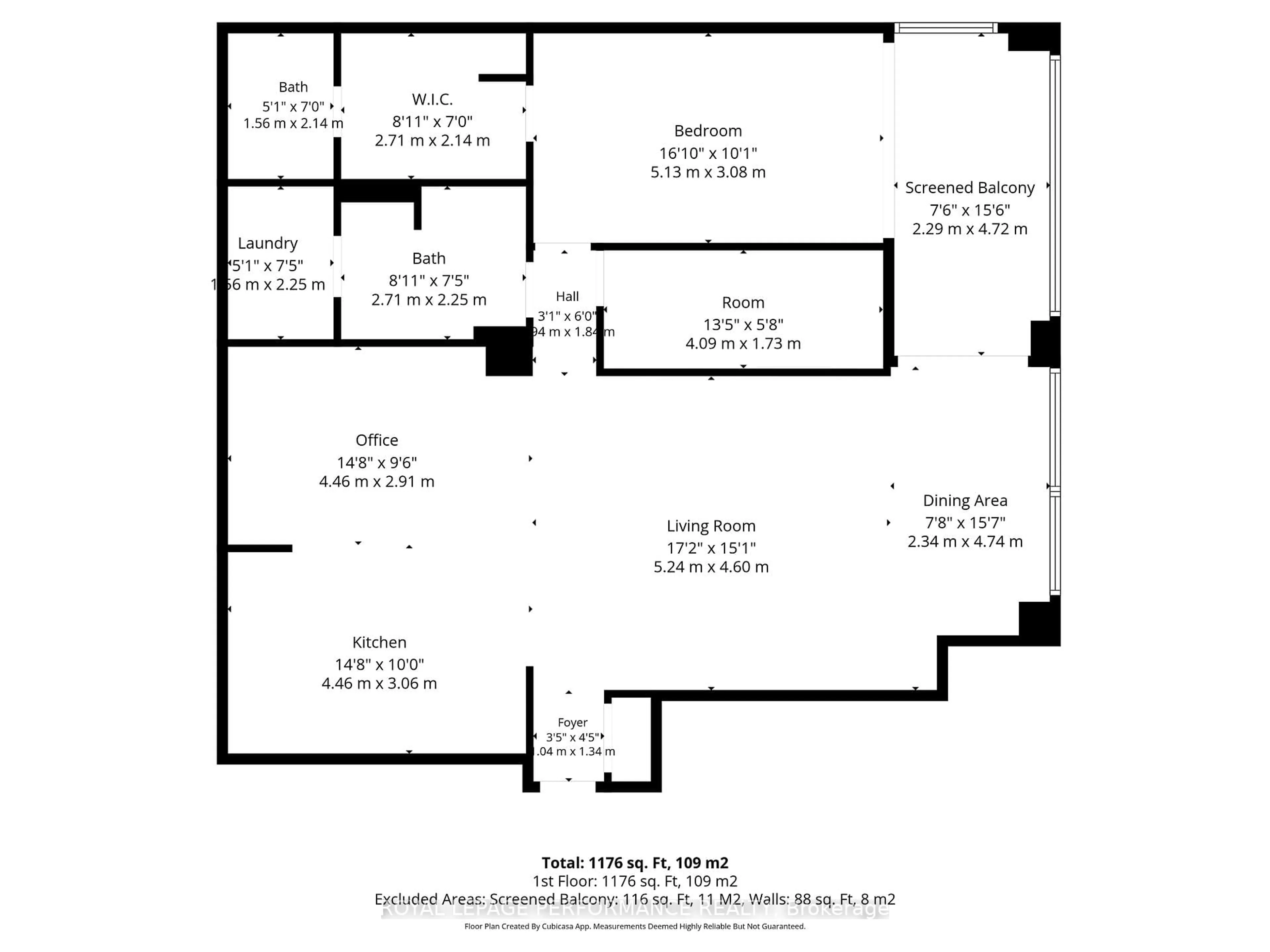 Floor plan for 160 George St #1601, Ottawa Ontario K1N 9M2