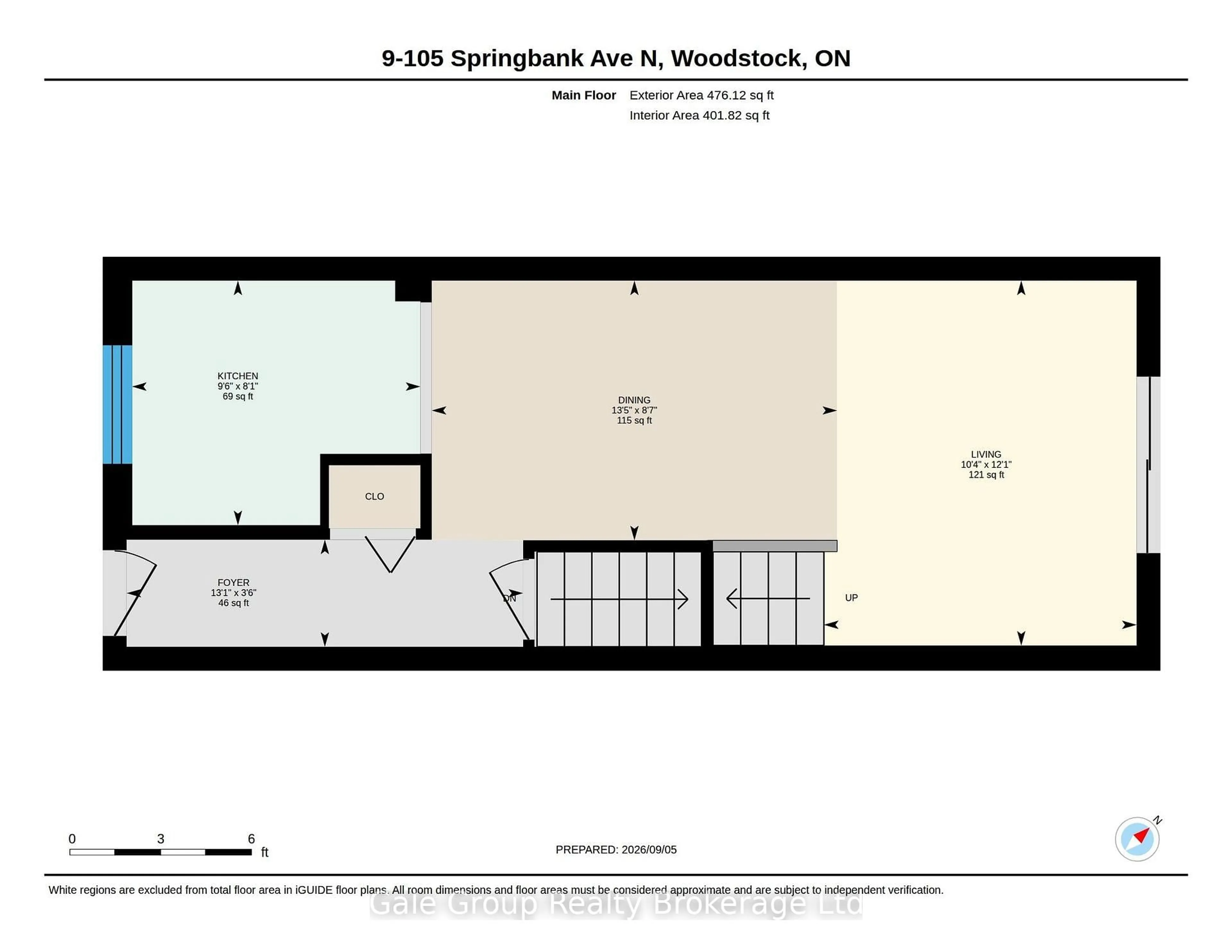 Floor plan for 105 Springbank Ave #9, Woodstock Ontario N4S 7P7