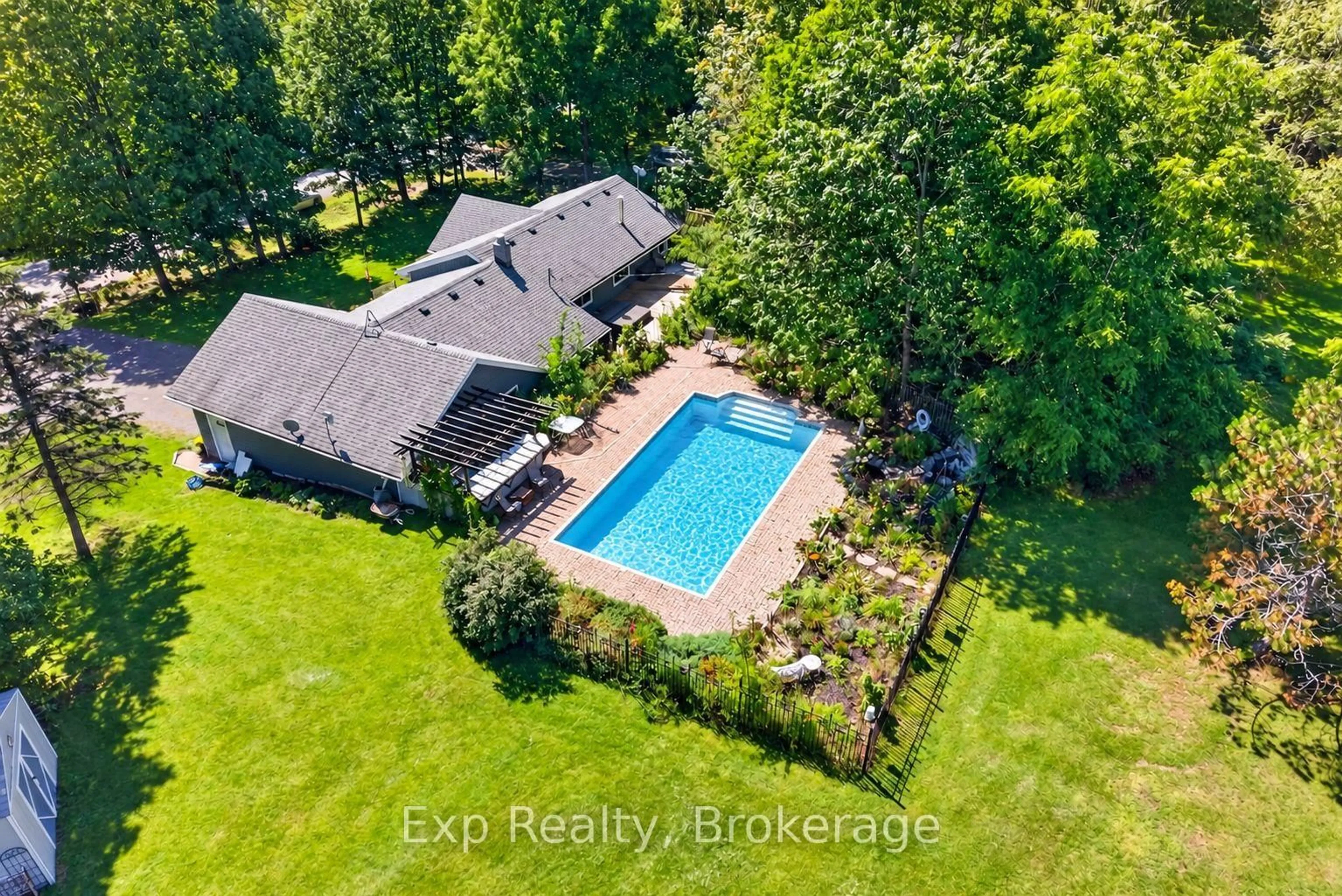 A pic from outside/outdoor area/front of a property/back of a property/a pic from drone, water/lake/river/ocean view for 1745 Lazier Rd, Shannonville Ontario K0K 3A0
