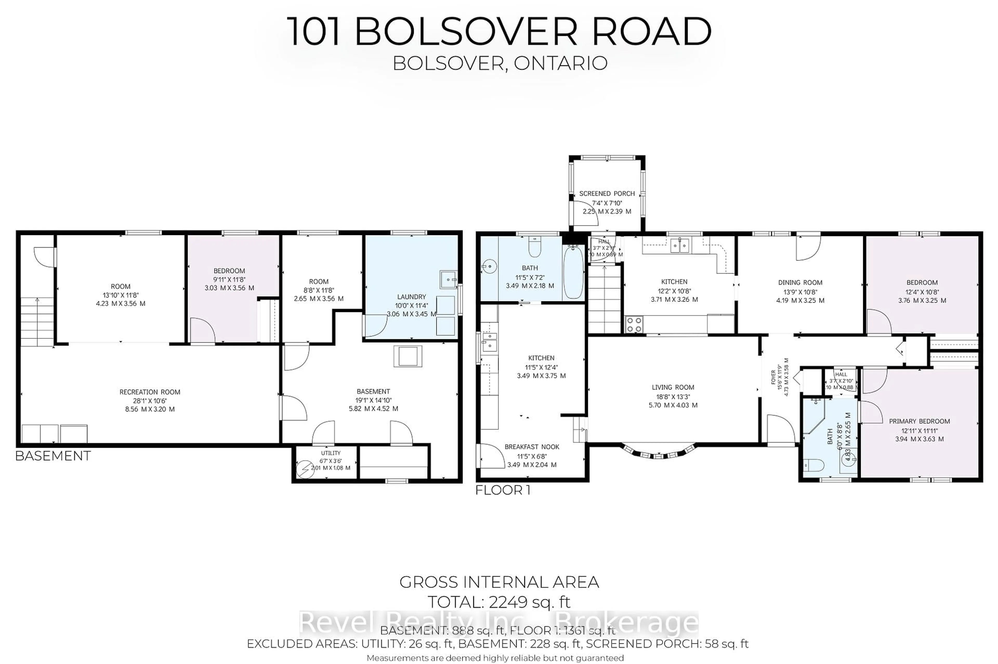 Floor plan for 101 Bolsover Rd, Kawartha Lakes Ontario K0M 1B0