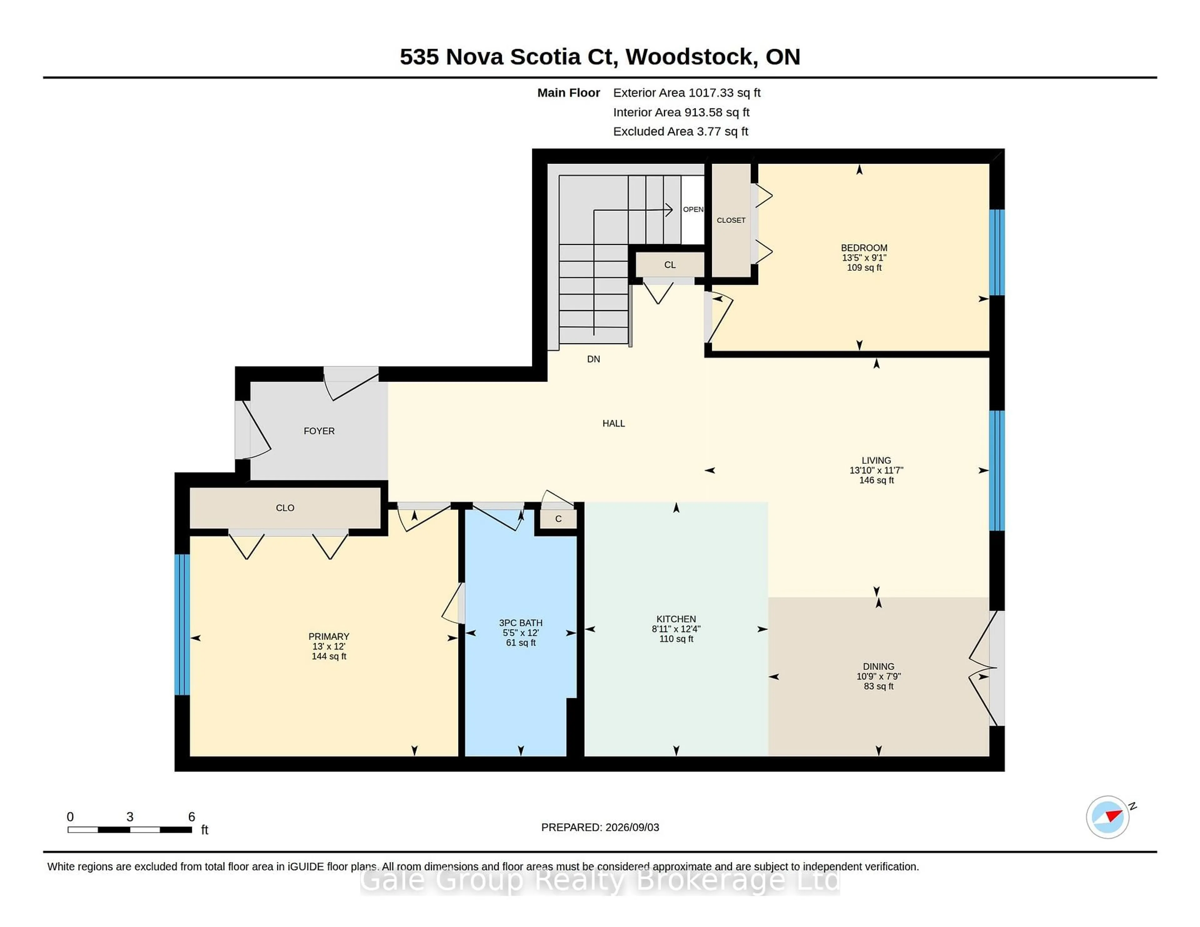 Floor plan for 535 Nova Scotia Crt, Woodstock Ontario N4S 8Z3
