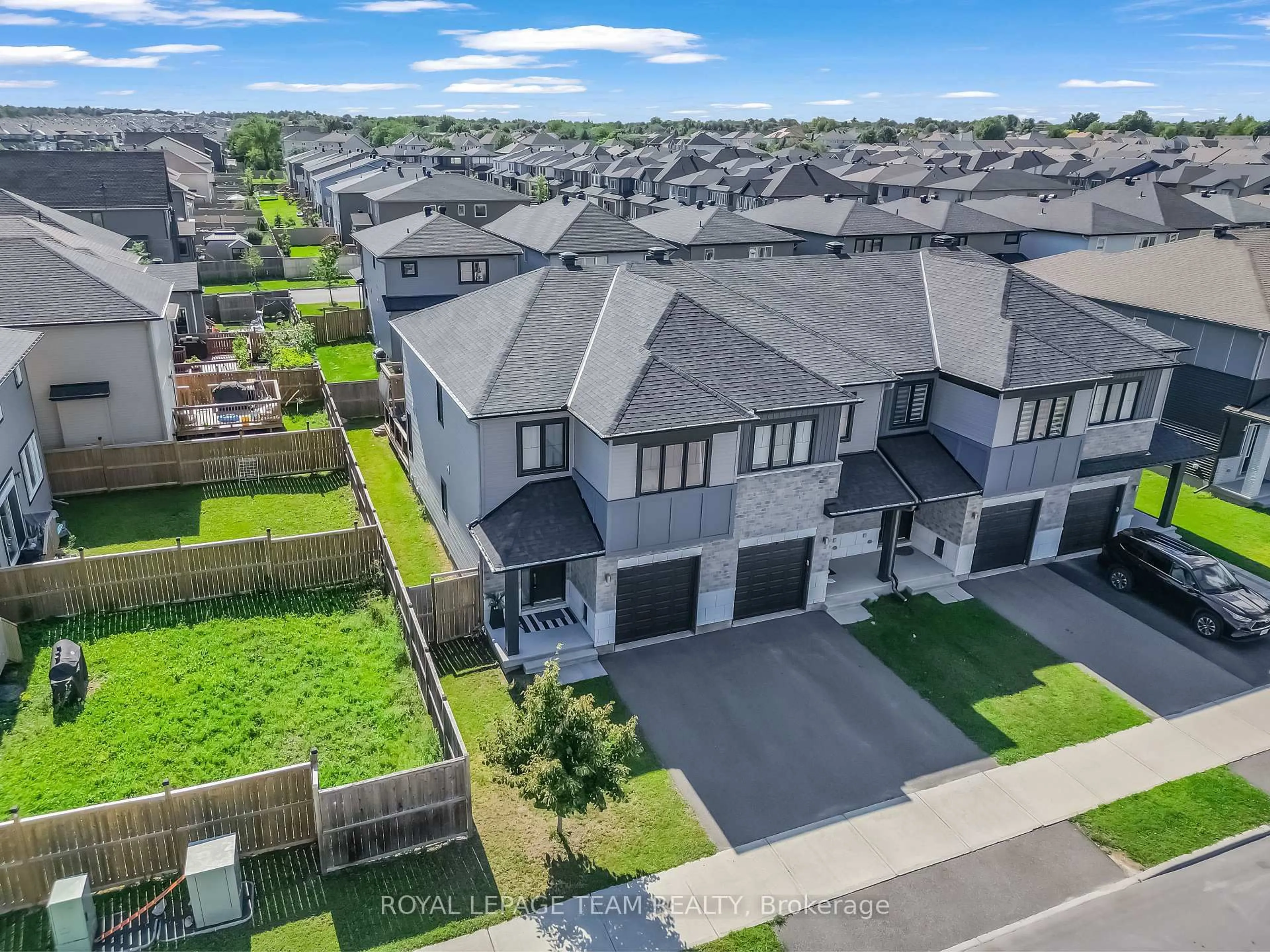 A pic from outside/outdoor area/front of a property/back of a property/a pic from drone, street for 607 Edenwylde Dr, Stittsville Ontario K2S 2L1