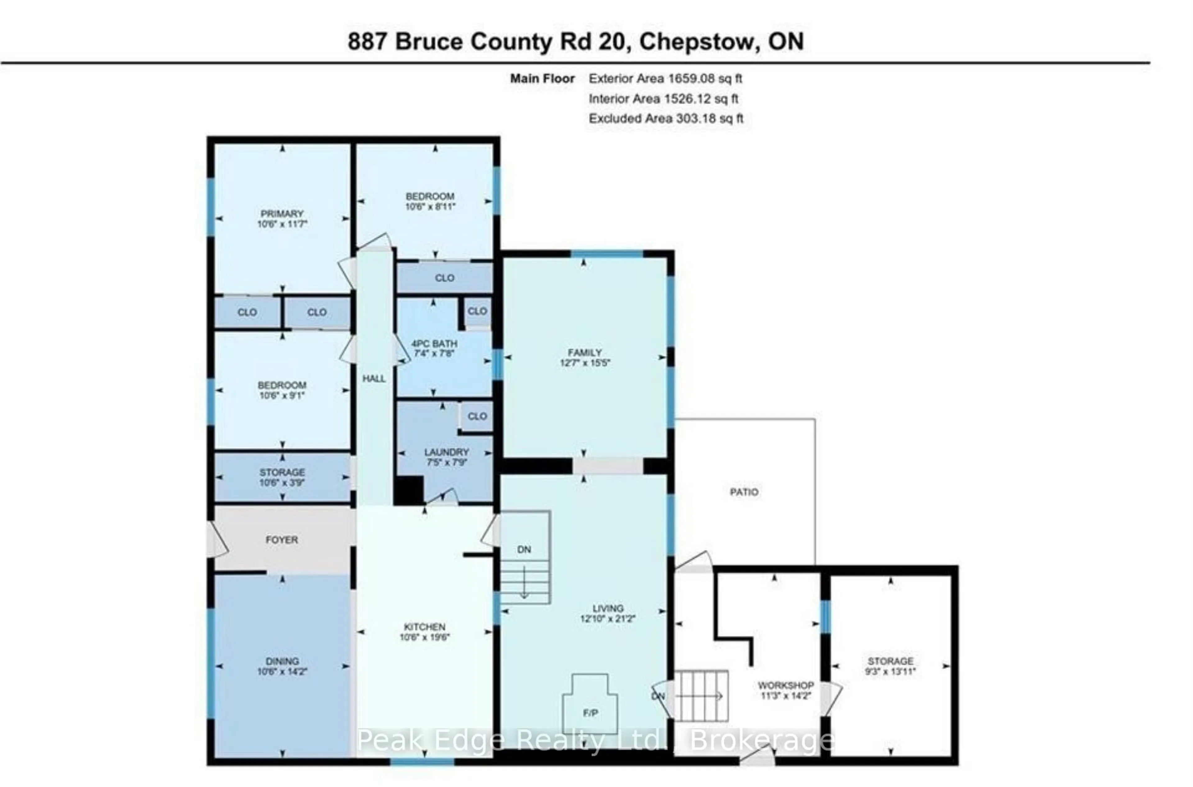 Floor plan for 887 Bruce Road 20 Rd, Brockton Ontario N0G 1J0
