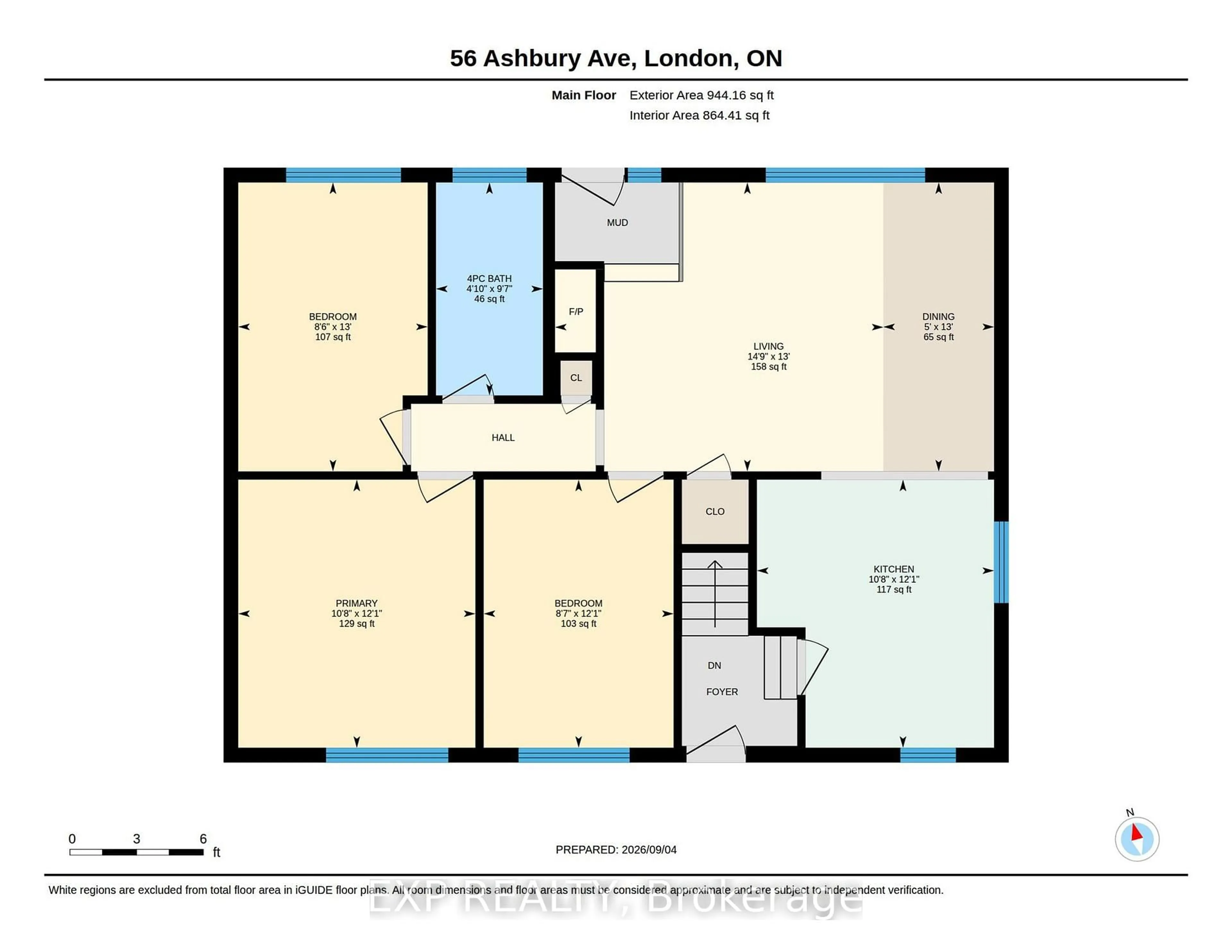 Floor plan for 56 Ashbury Ave, London South Ontario N6E 1T1