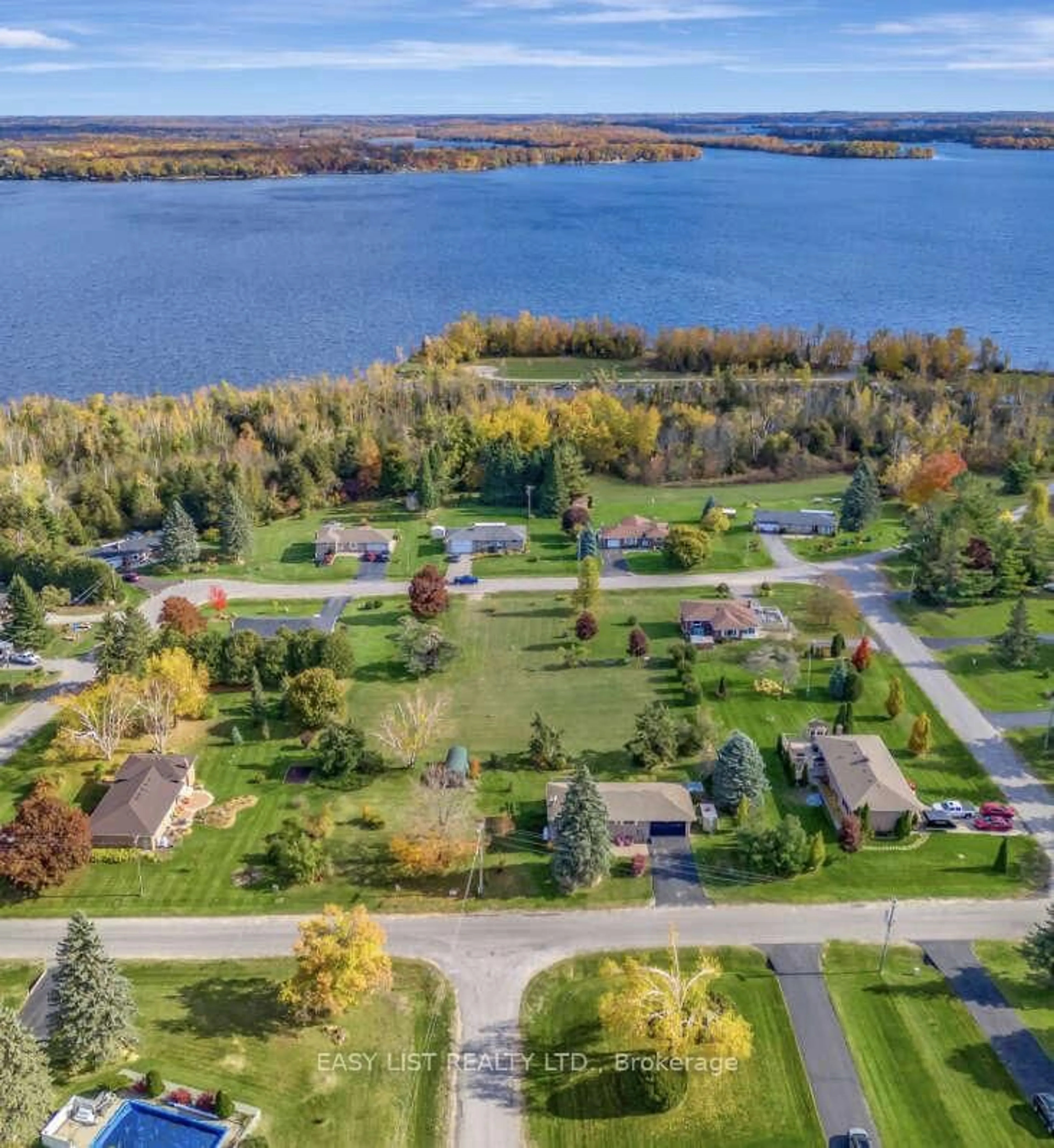 A pic from outside/outdoor area/front of a property/back of a property/a pic from drone, water/lake/river/ocean view for 456 Old Surrey Lane, Kawartha Lakes Ontario K0M 1A0