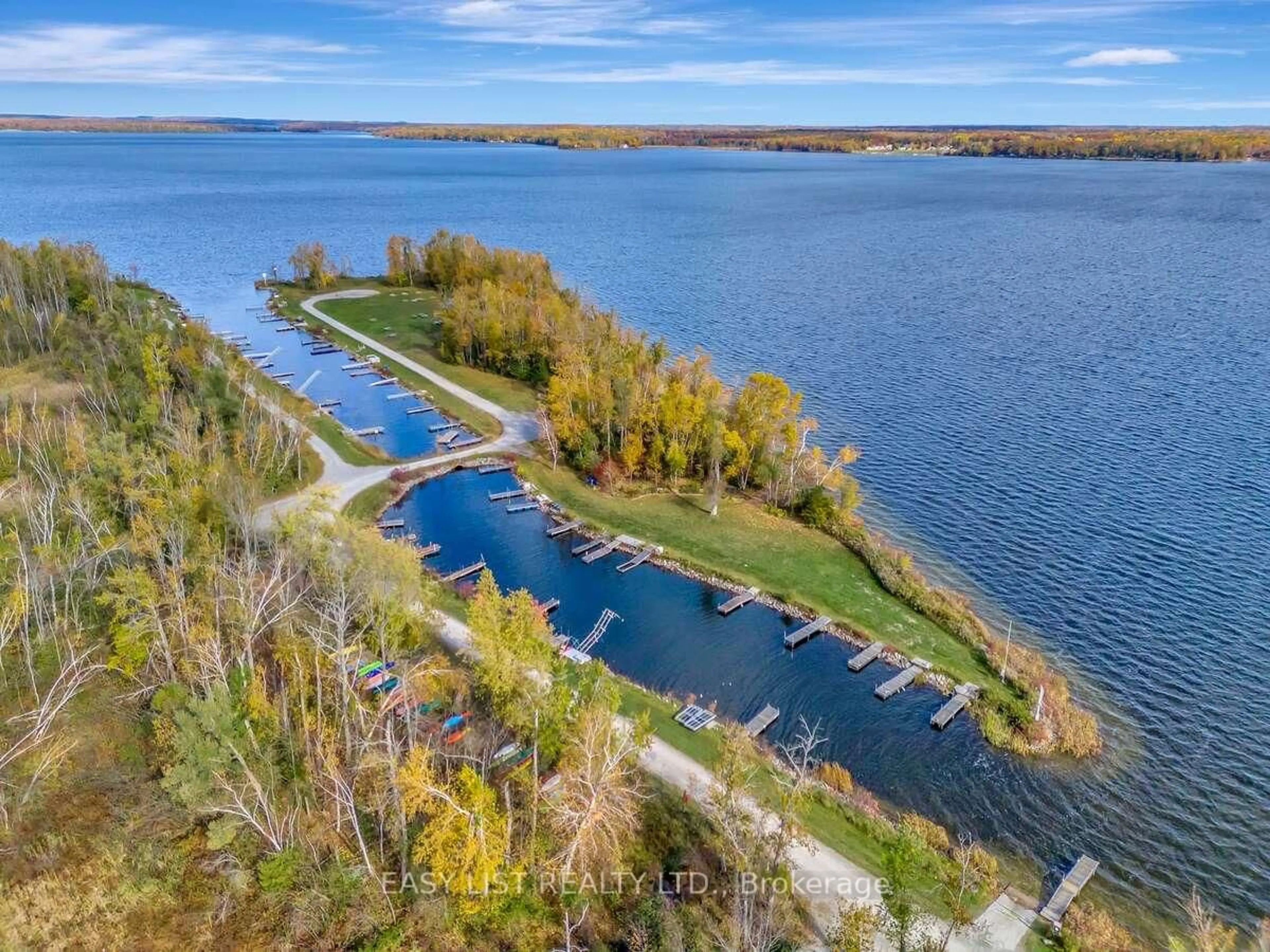 A pic from outside/outdoor area/front of a property/back of a property/a pic from drone, water/lake/river/ocean view for 456 Old Surrey Lane, Kawartha Lakes Ontario K0M 1A0