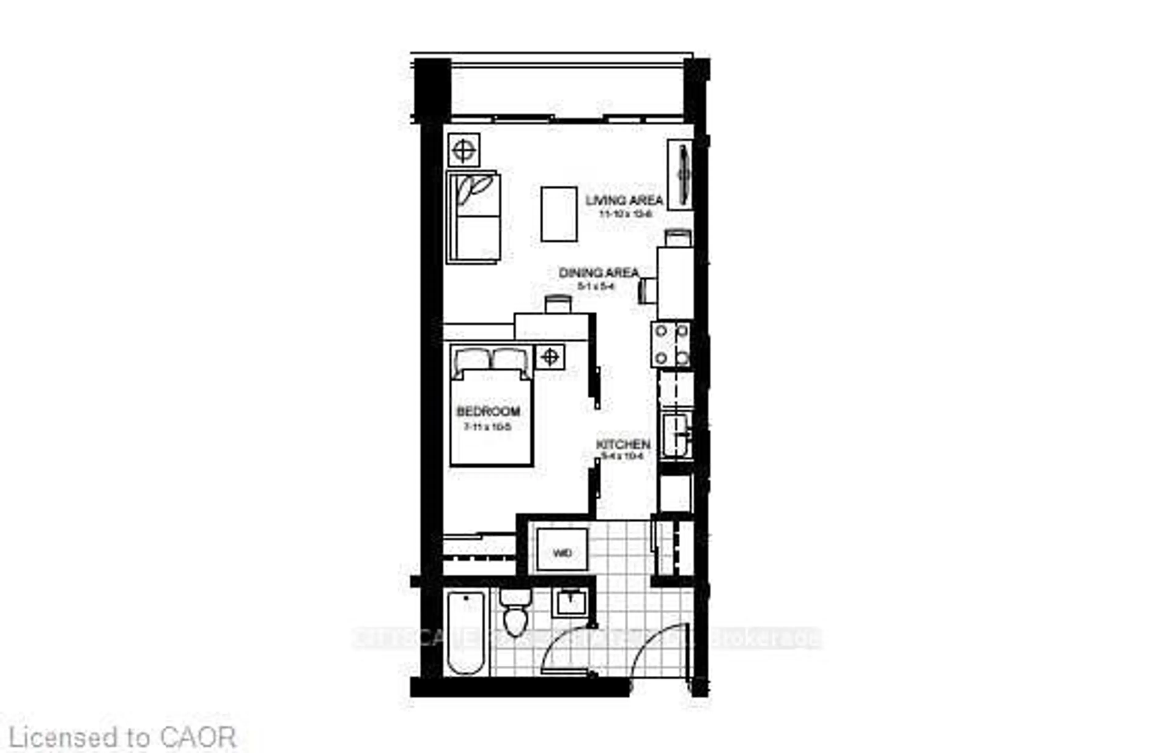 Floor plan for 308 Lester St #511, Waterloo Ontario N2L 3W7