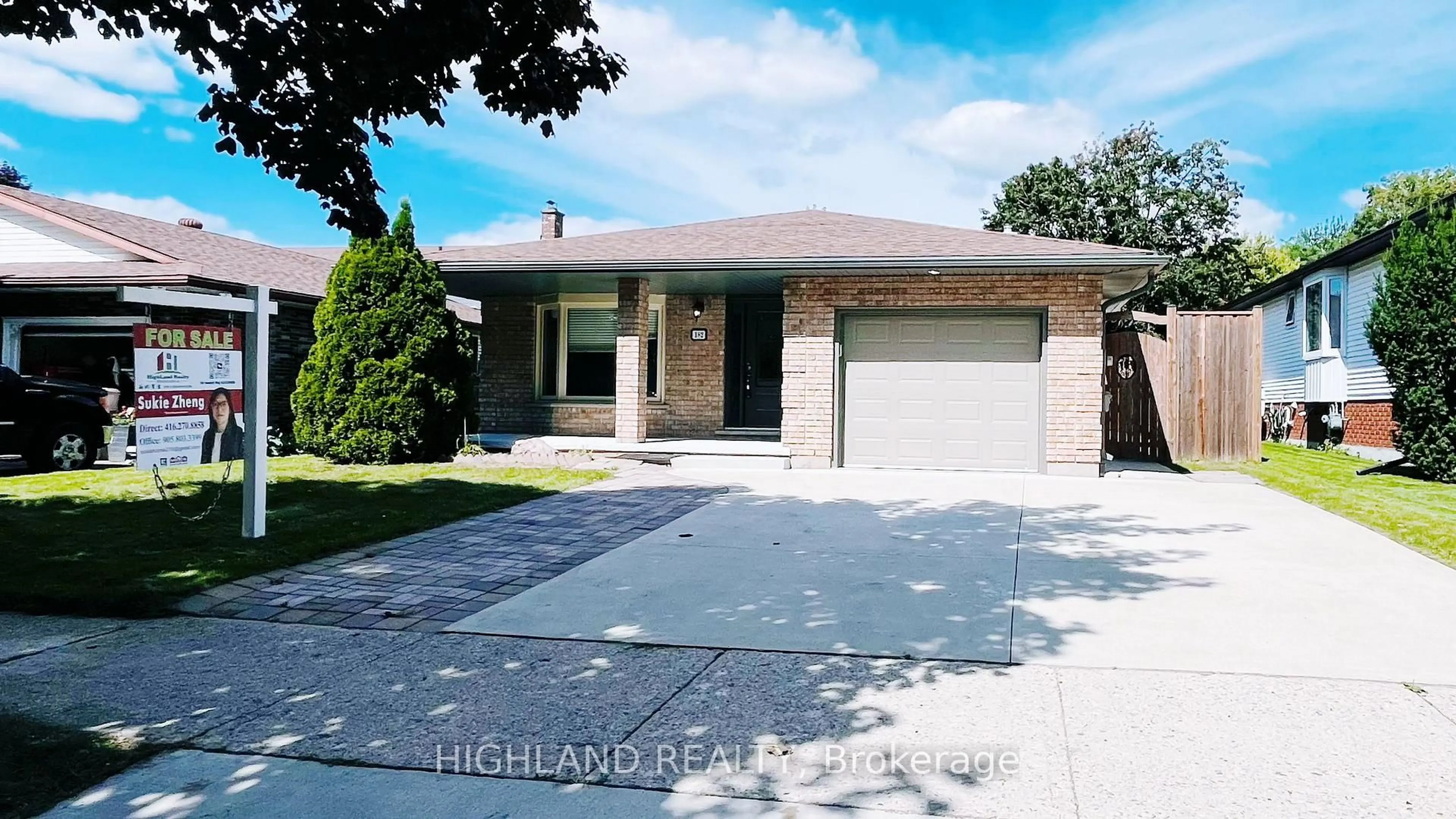 Home with brick exterior material, street for 182 Foxhunt Rd, Waterloo Ontario N2K 2S2