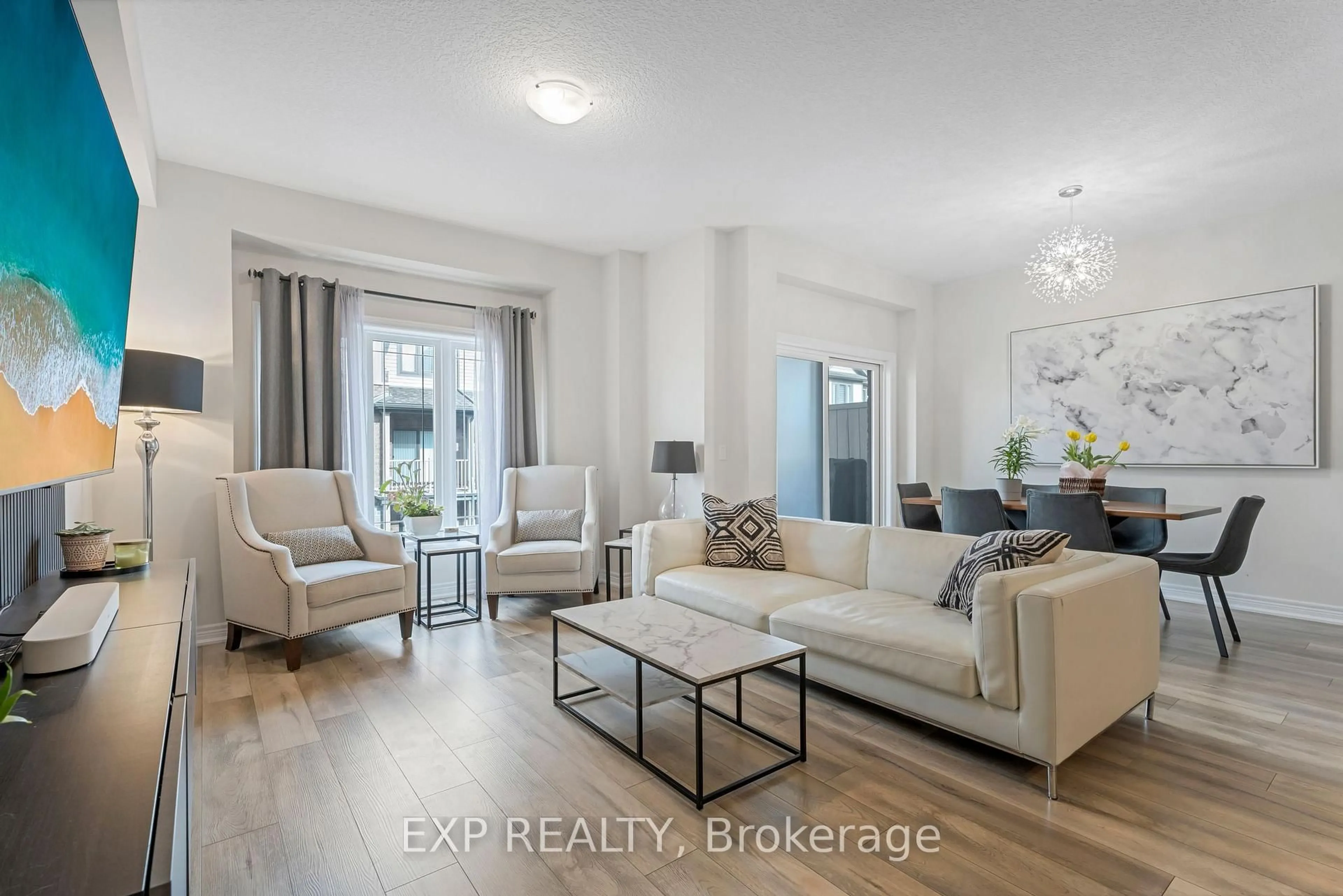 Living room with furniture, unknown for 27 Rachel Dr #41, Hamilton Ontario L8E 0K6
