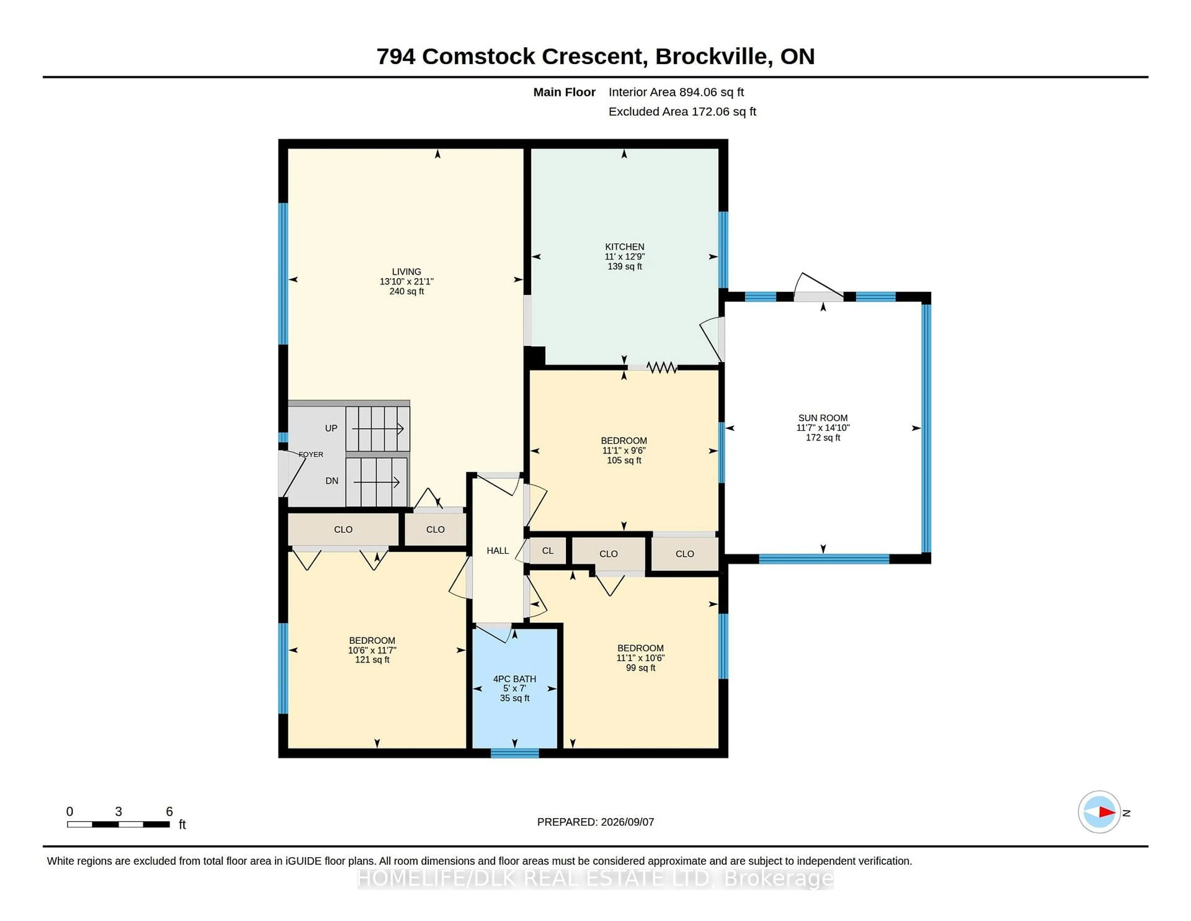 Floor plan for 794 Comstock Cres, Brockville Ontario K6V 6E1