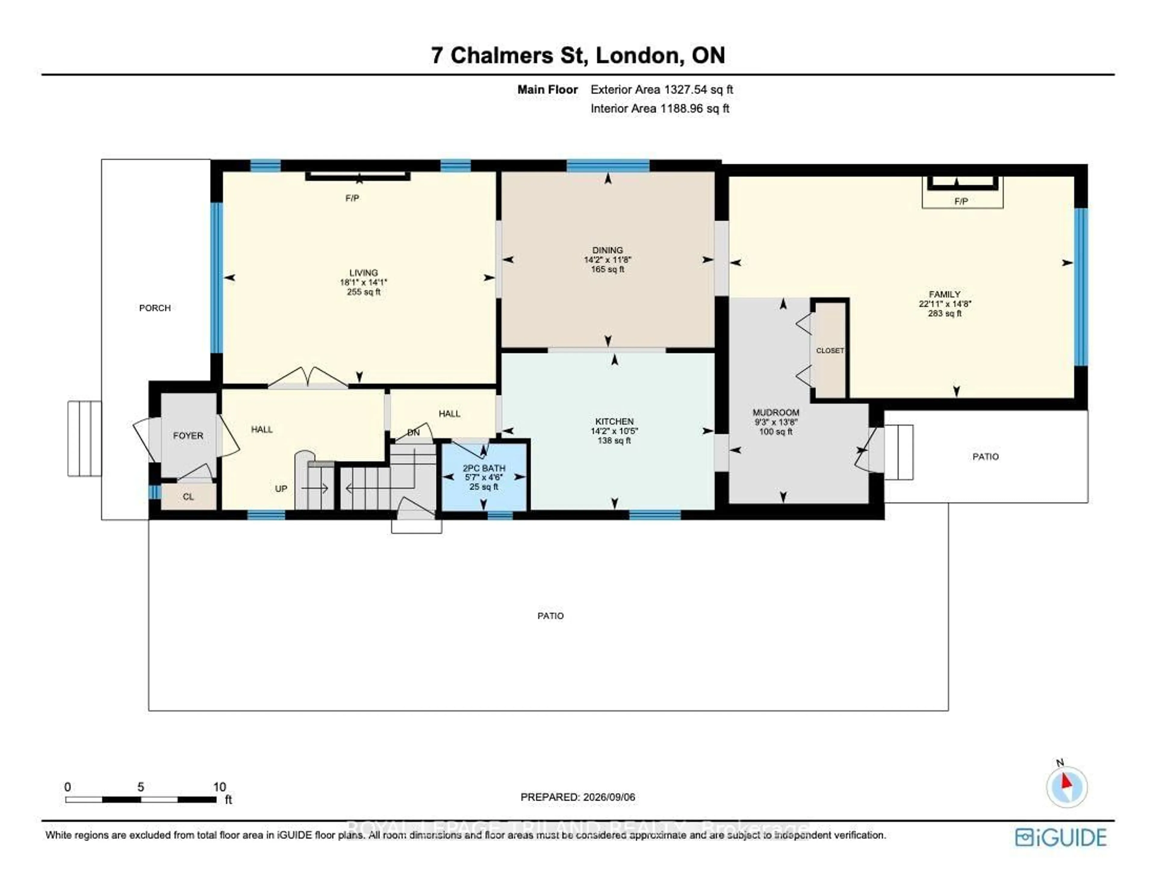 Floor plan for 7 Chalmers St, London East Ontario N5Y 4E8