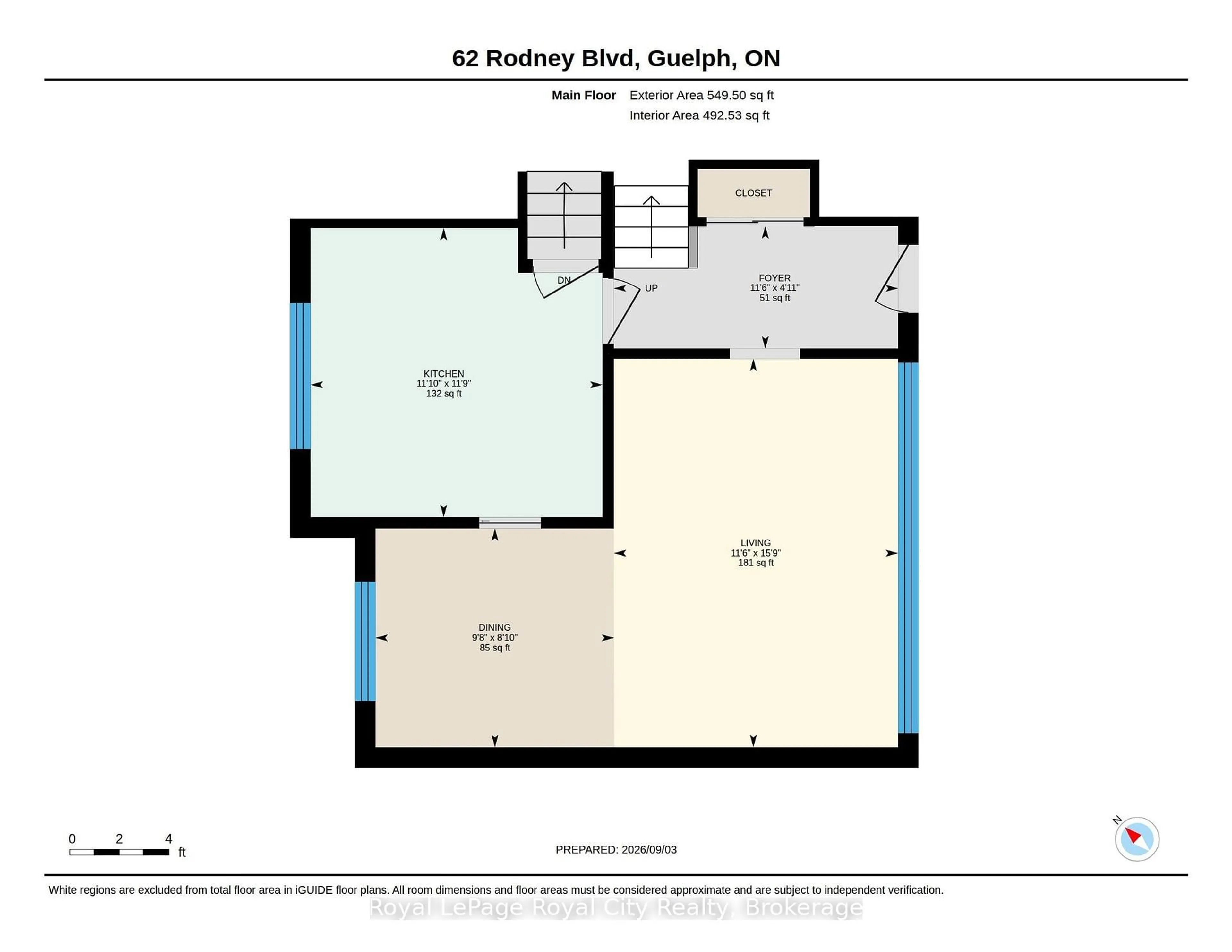 Floor plan for 62 Rodney Blvd, Guelph Ontario N1G 2H3