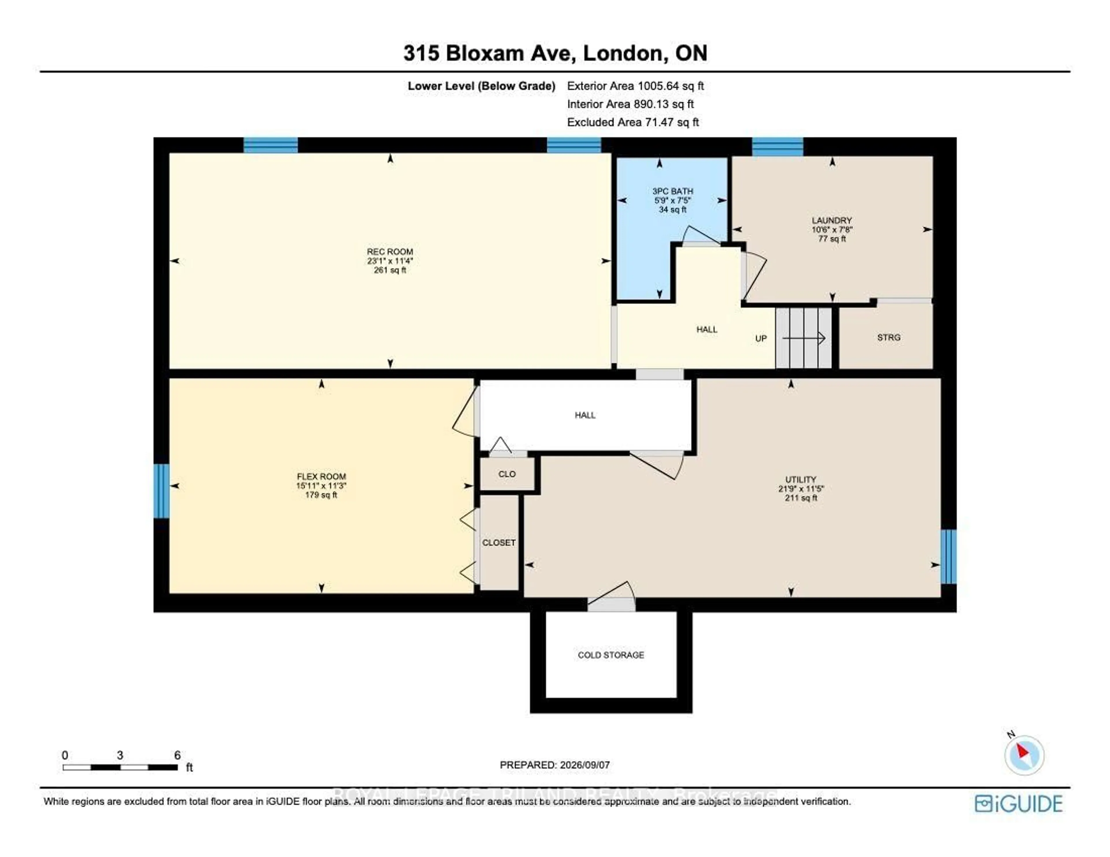 Floor plan for 315 Bloxam Ave, London South Ontario N6J 3K5