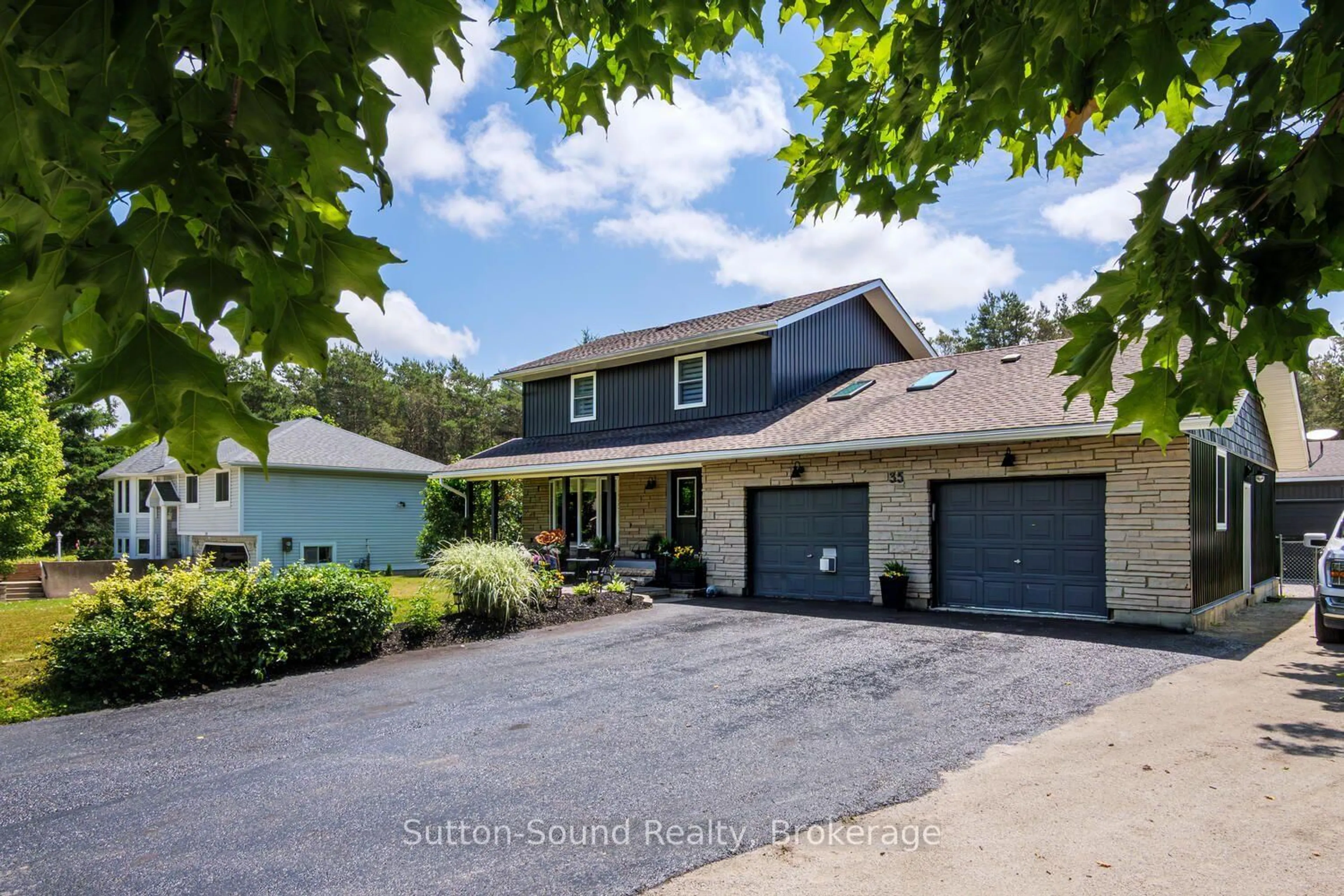 A pic from outside/outdoor area/front of a property/back of a property/a pic from drone, street for 35 Pine Tree Dr, South Bruce Peninsula Ontario N0H 1P0