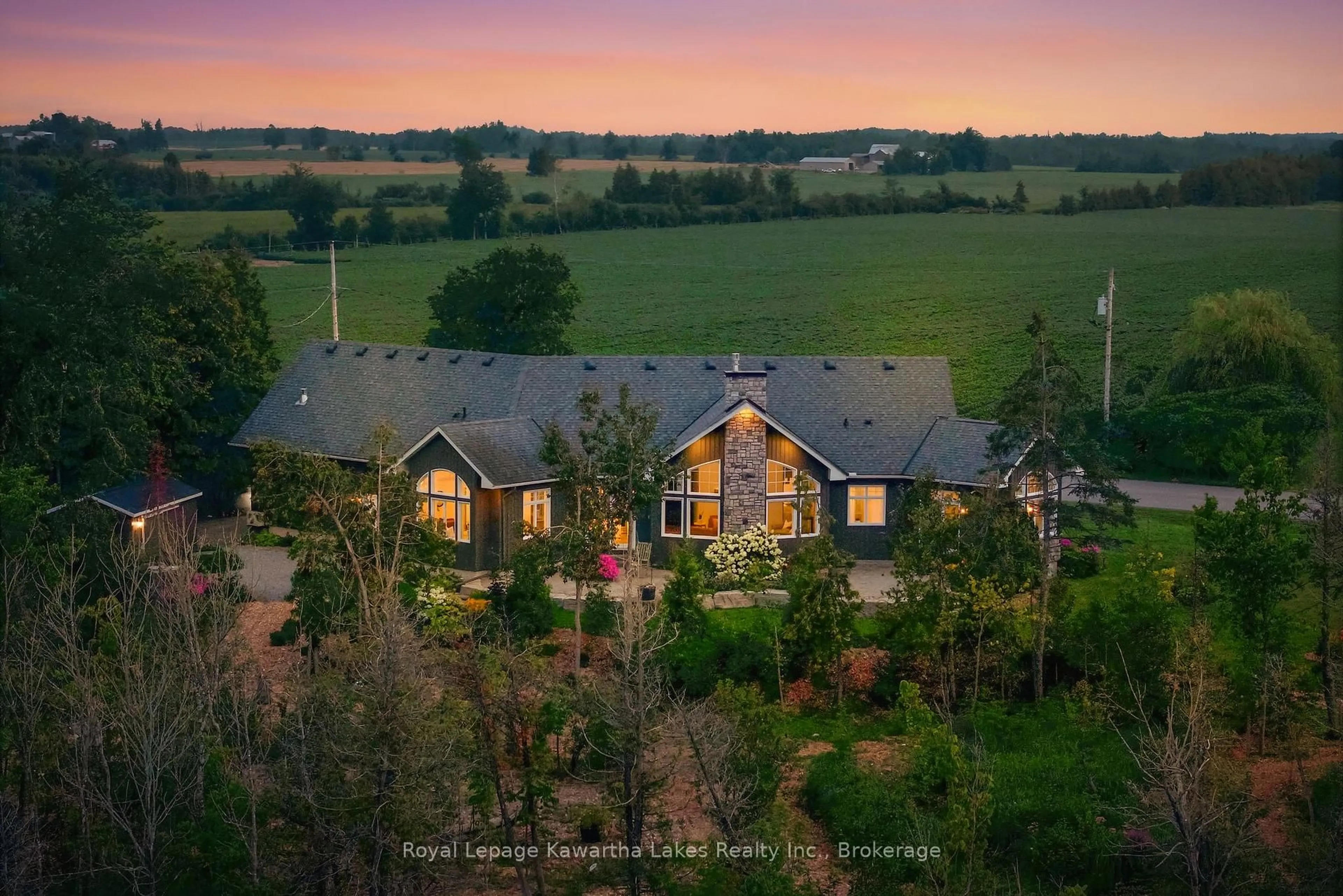 A pic from outside/outdoor area/front of a property/back of a property/a pic from drone, unknown for 32 Mclarens Creek Rd, Kawartha Lakes Ontario K0M 1G0