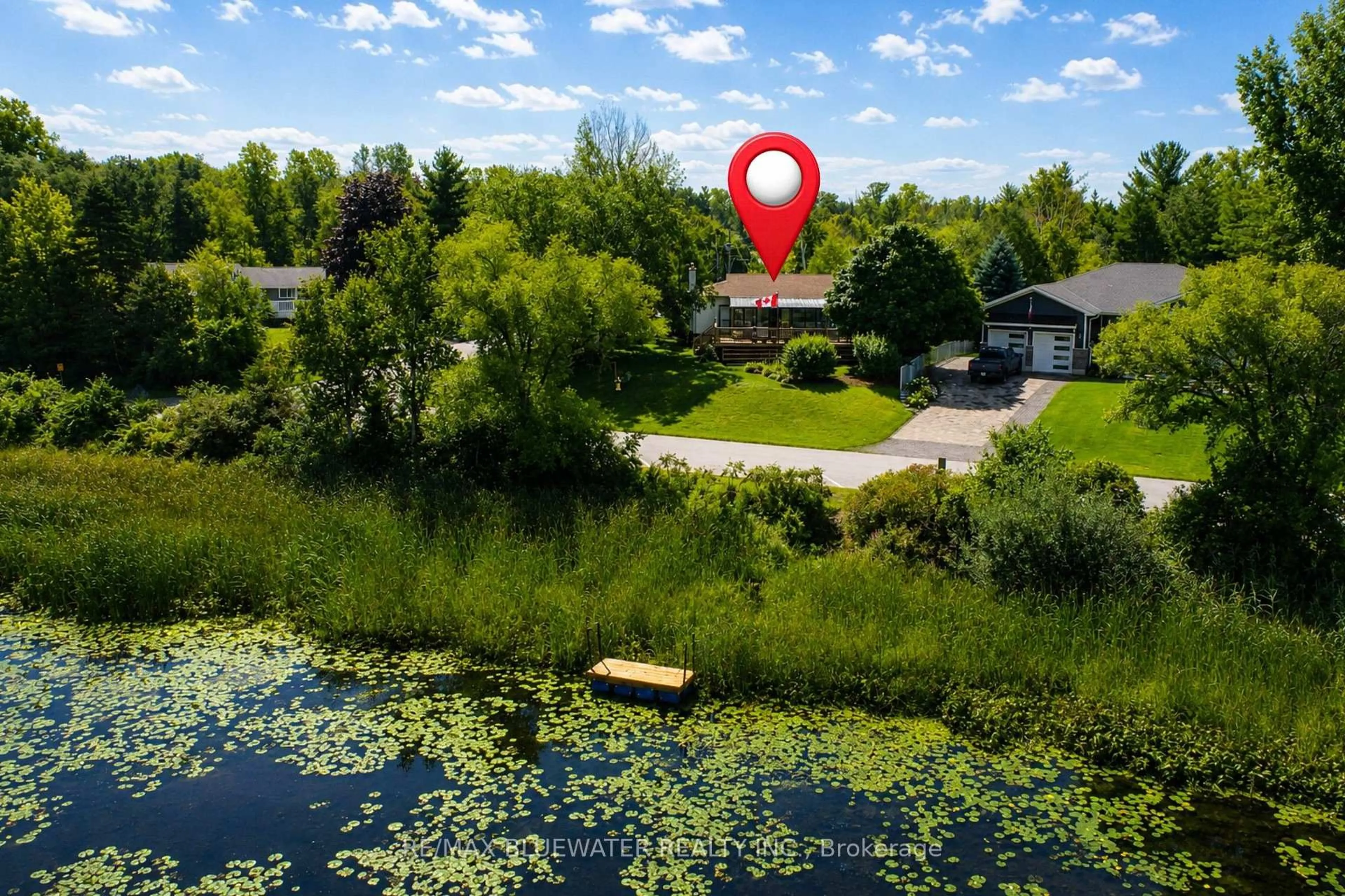 A pic from outside/outdoor area/front of a property/back of a property/a pic from drone, water/lake/river/ocean view for 9997 Edward St, Lambton Shores Ontario N0M 2L0