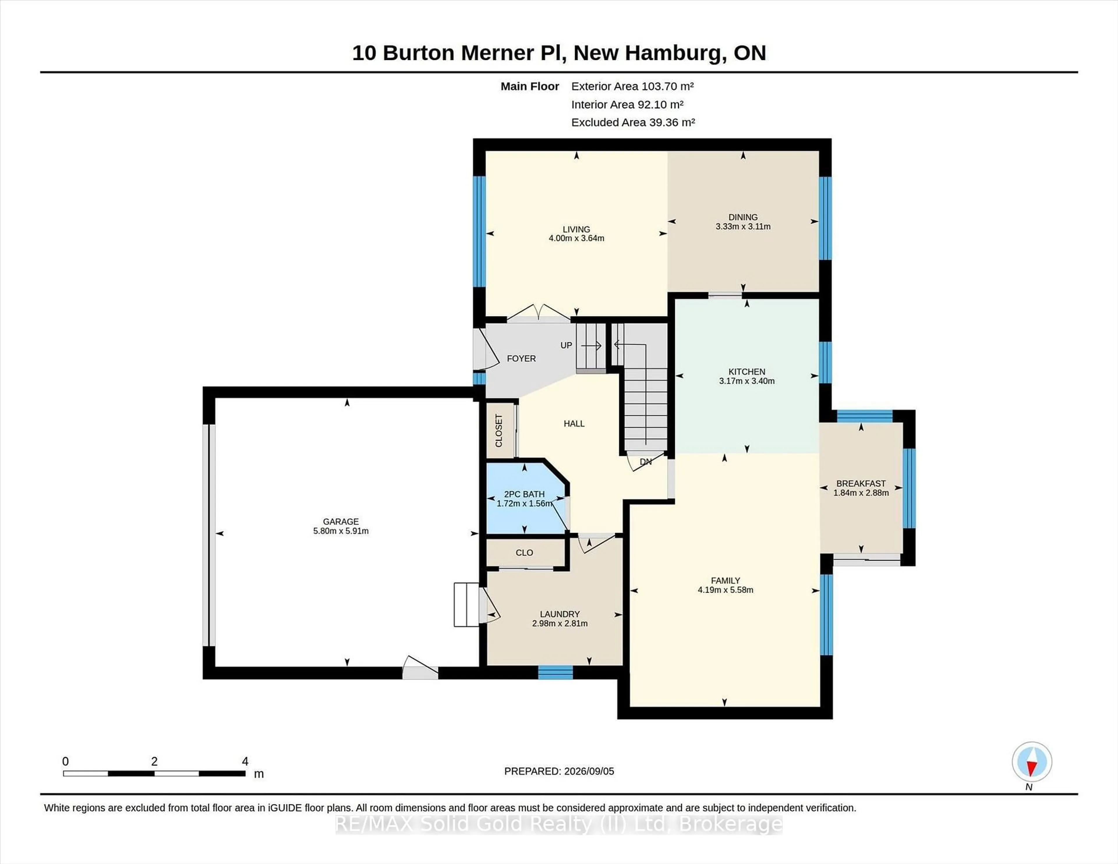 Floor plan for 10 Merner Pl, Wilmot Ontario N3A 1Z6