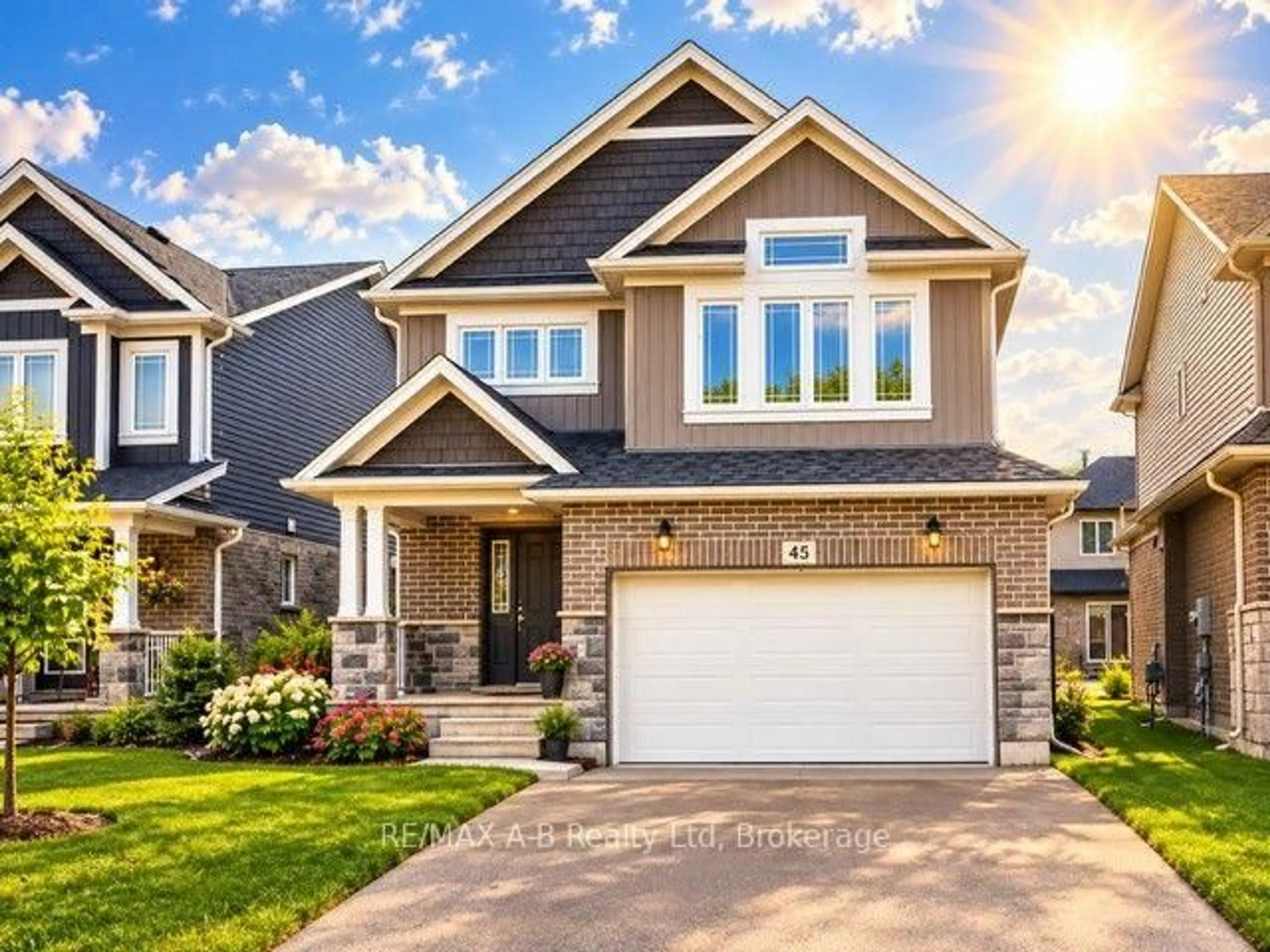 Home with brick exterior material, street for 45 ROBERTSON Dr, Stratford Ontario N5A 0J6