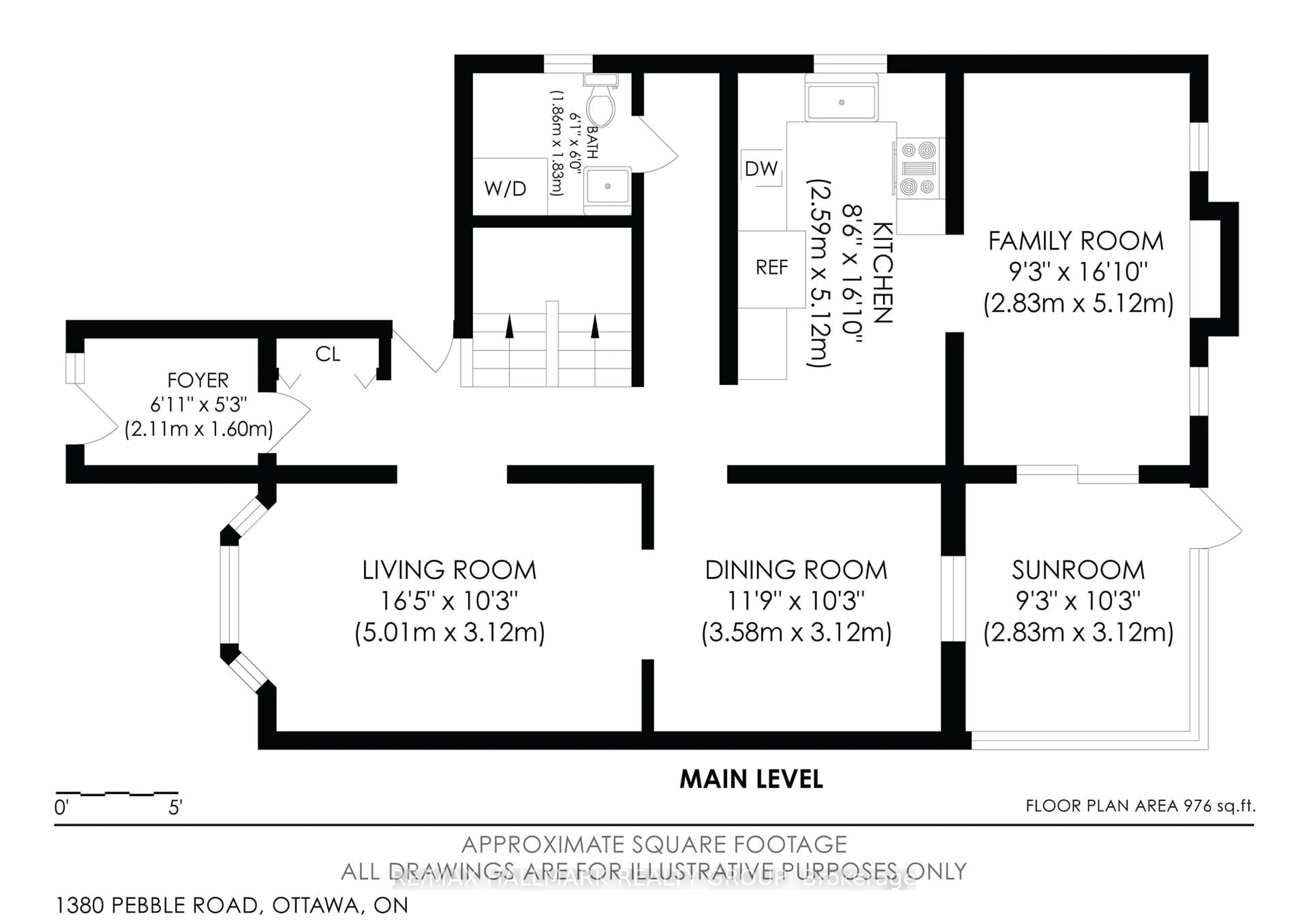 Floor plan for 1380 Pebble Rd, Ottawa Ontario K1V 0K2