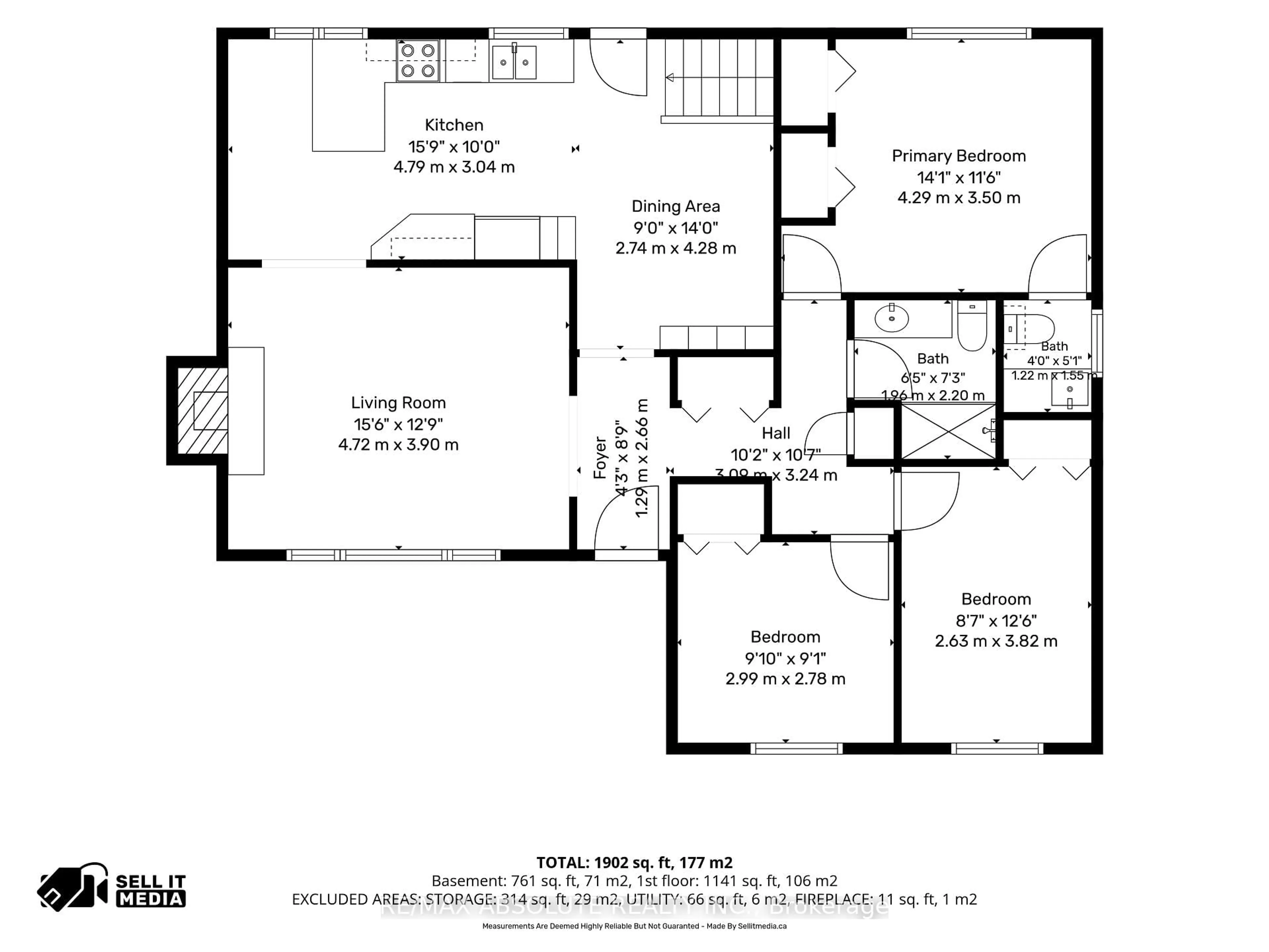 Floor plan for 346 Galloway Dr, Orleans Ontario K1E 1W3