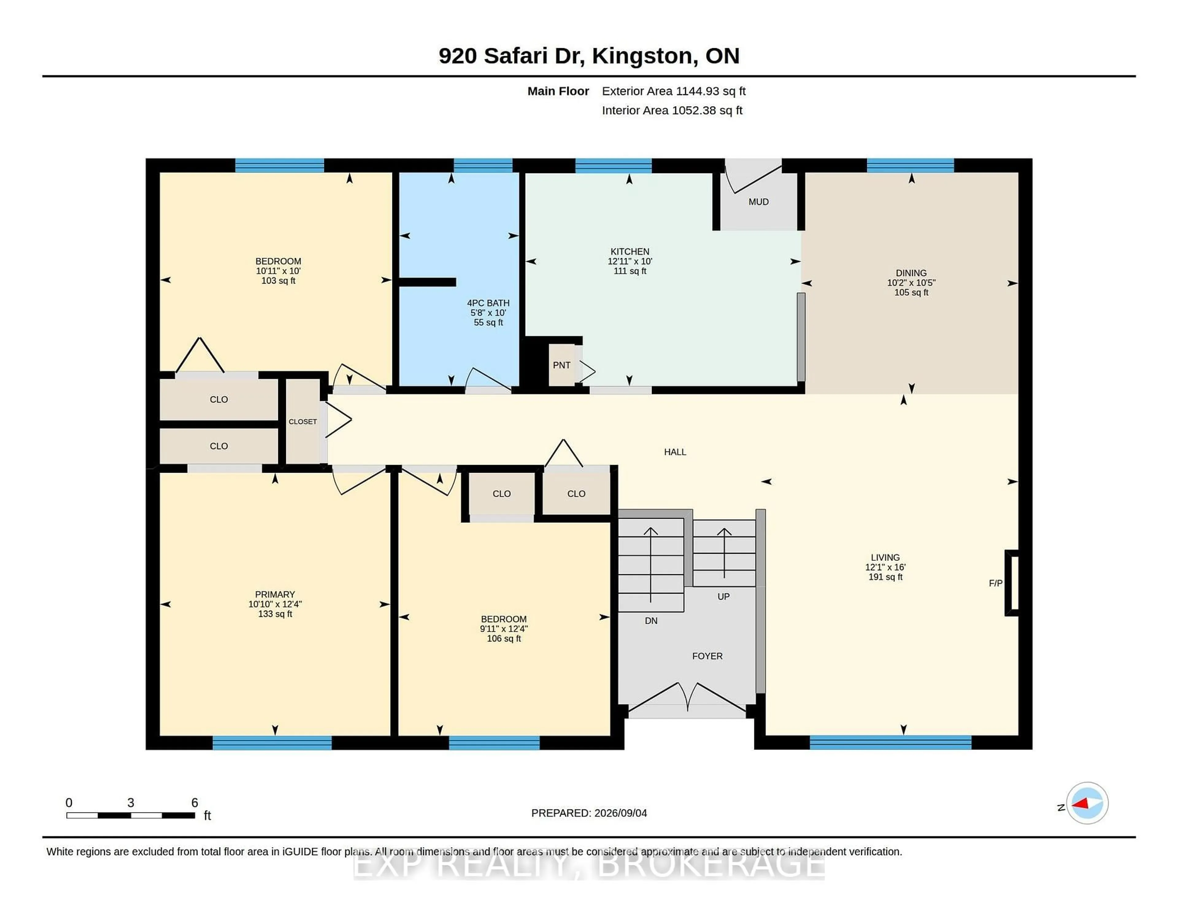 Floor plan for 920 SAFARI Dr, Kingston Ontario K7M 6X5