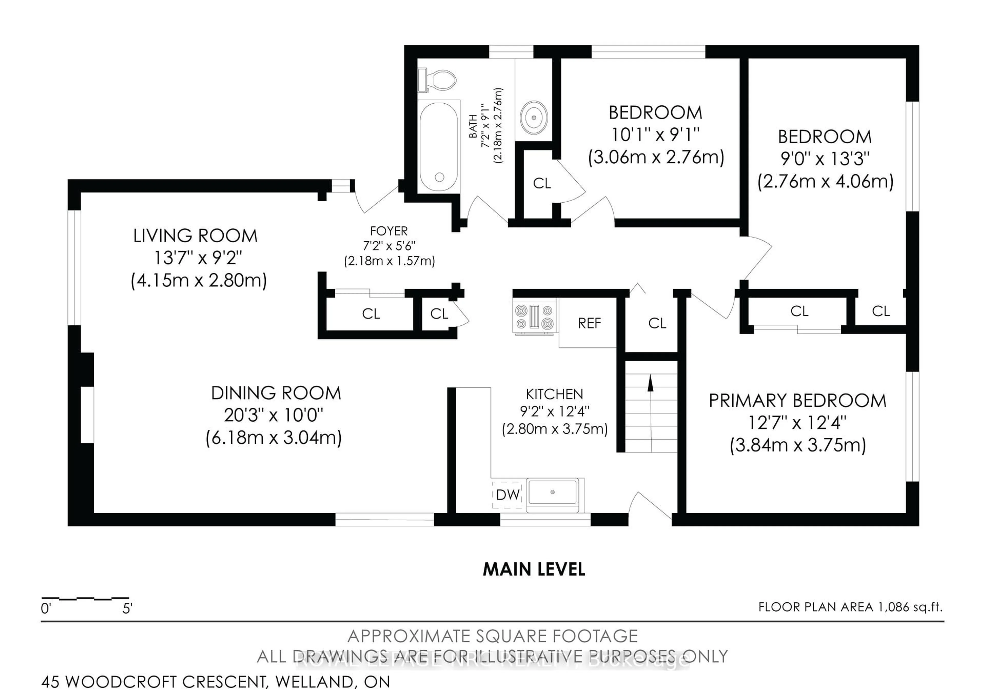 Floor plan for 45 Woodcroft Cres, Welland Ontario L3C 2H6