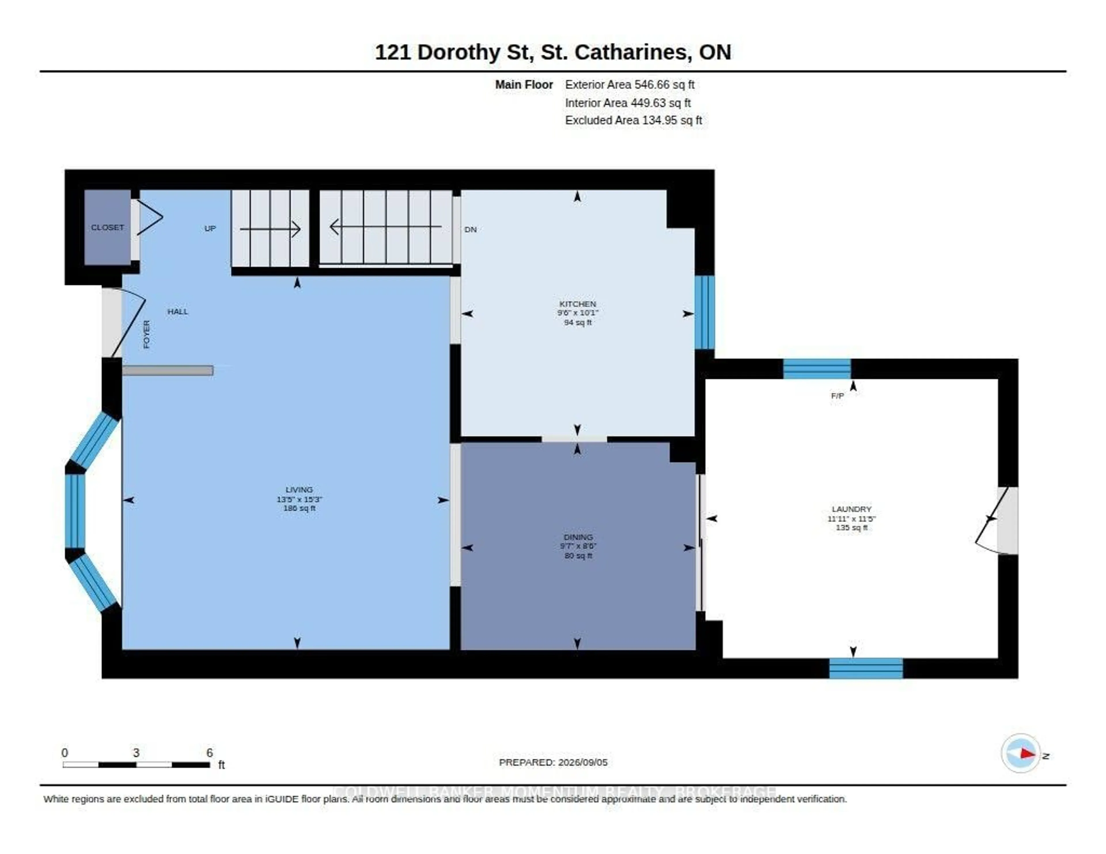 Floor plan for 121 Dorothy St, St. Catharines Ontario L2N 6Z6