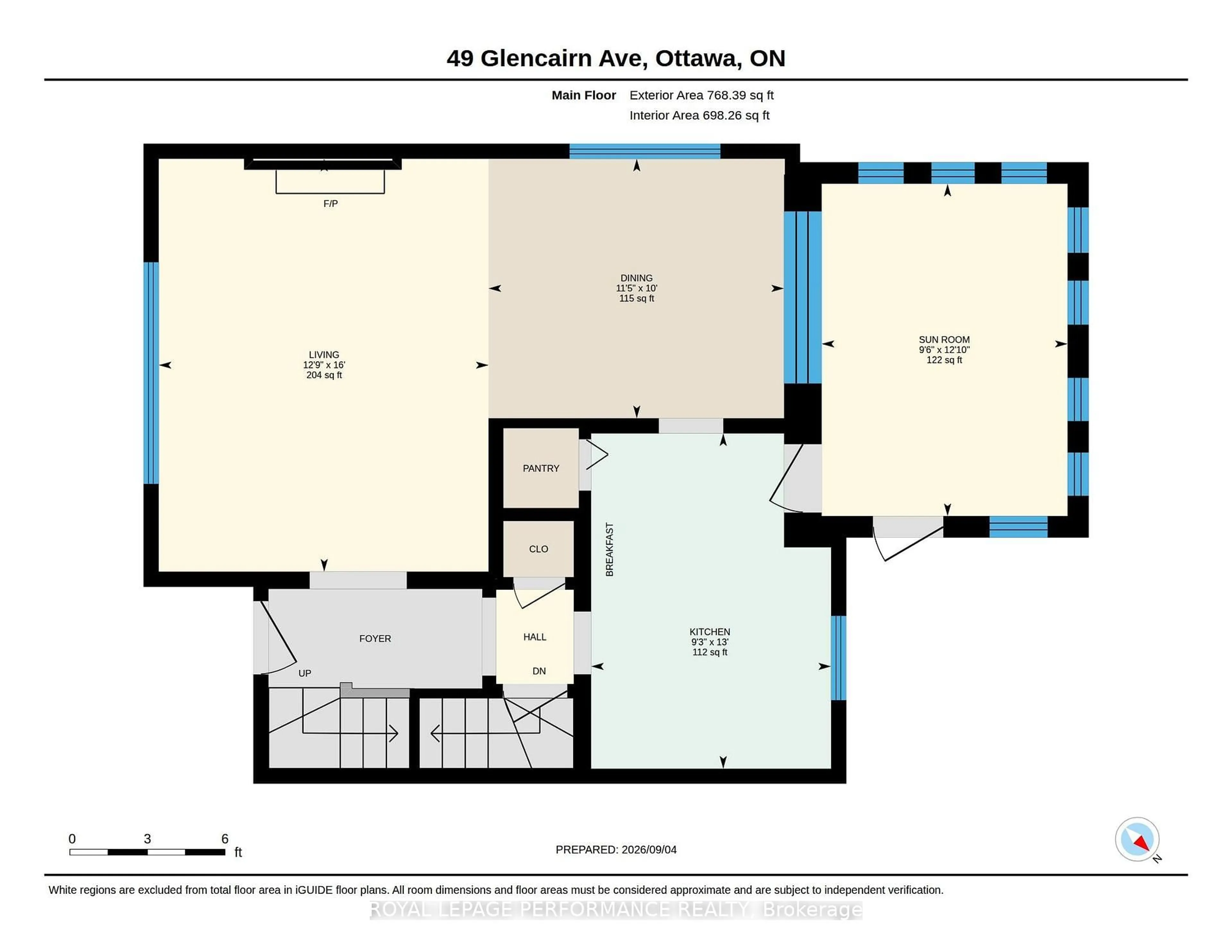 Floor plan for 49 Glencairn Ave, Ottawa Ontario K1S 1M5