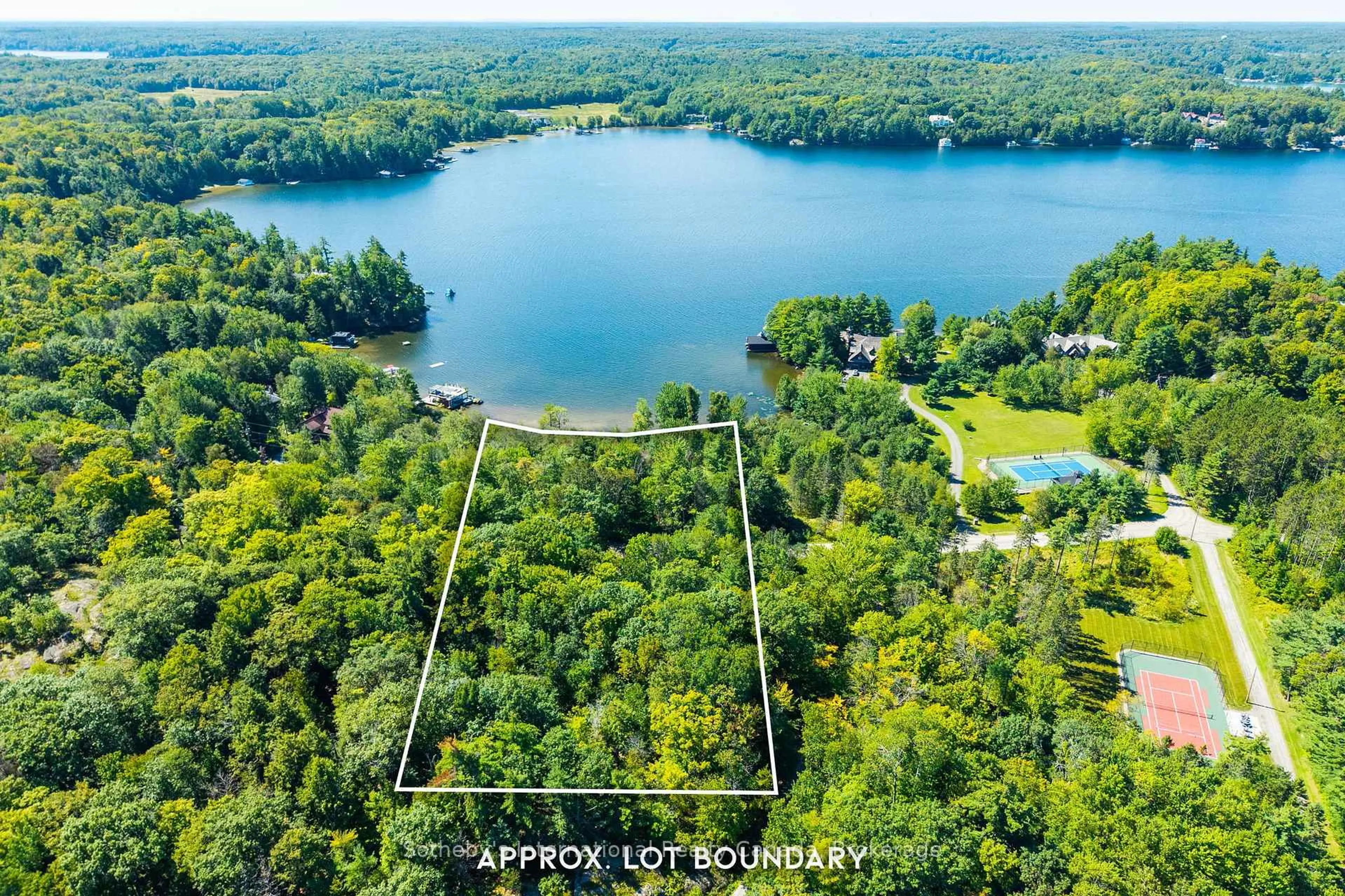 A pic from outside/outdoor area/front of a property/back of a property/a pic from drone, water/lake/river/ocean view for 1088 Shennamere Rd, Muskoka Lakes Ontario P0B 1J0