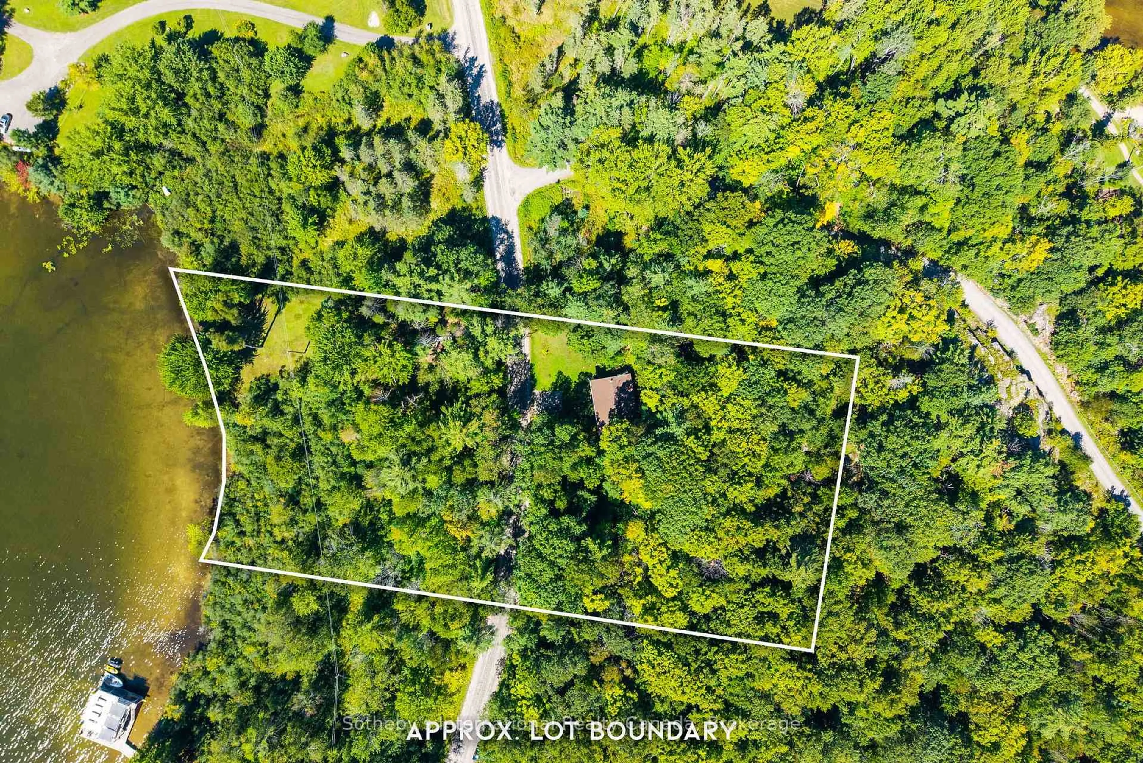 A pic from outside/outdoor area/front of a property/back of a property/a pic from drone, forest/trees view for 1088 Shennamere Rd, Muskoka Lakes Ontario P0B 1J0