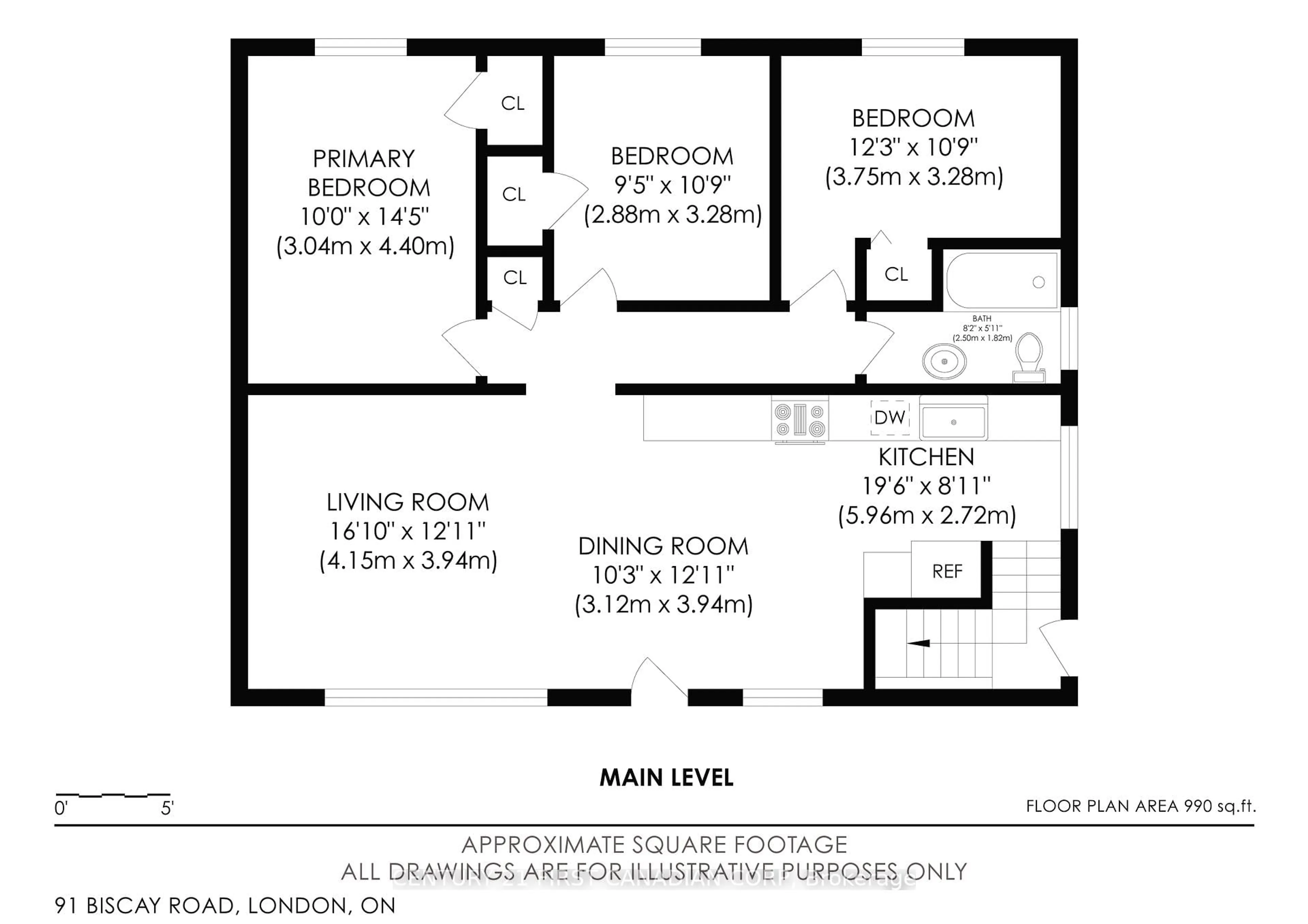 Floor plan for 91 Biscay Rd, London North Ontario N6H 3K8