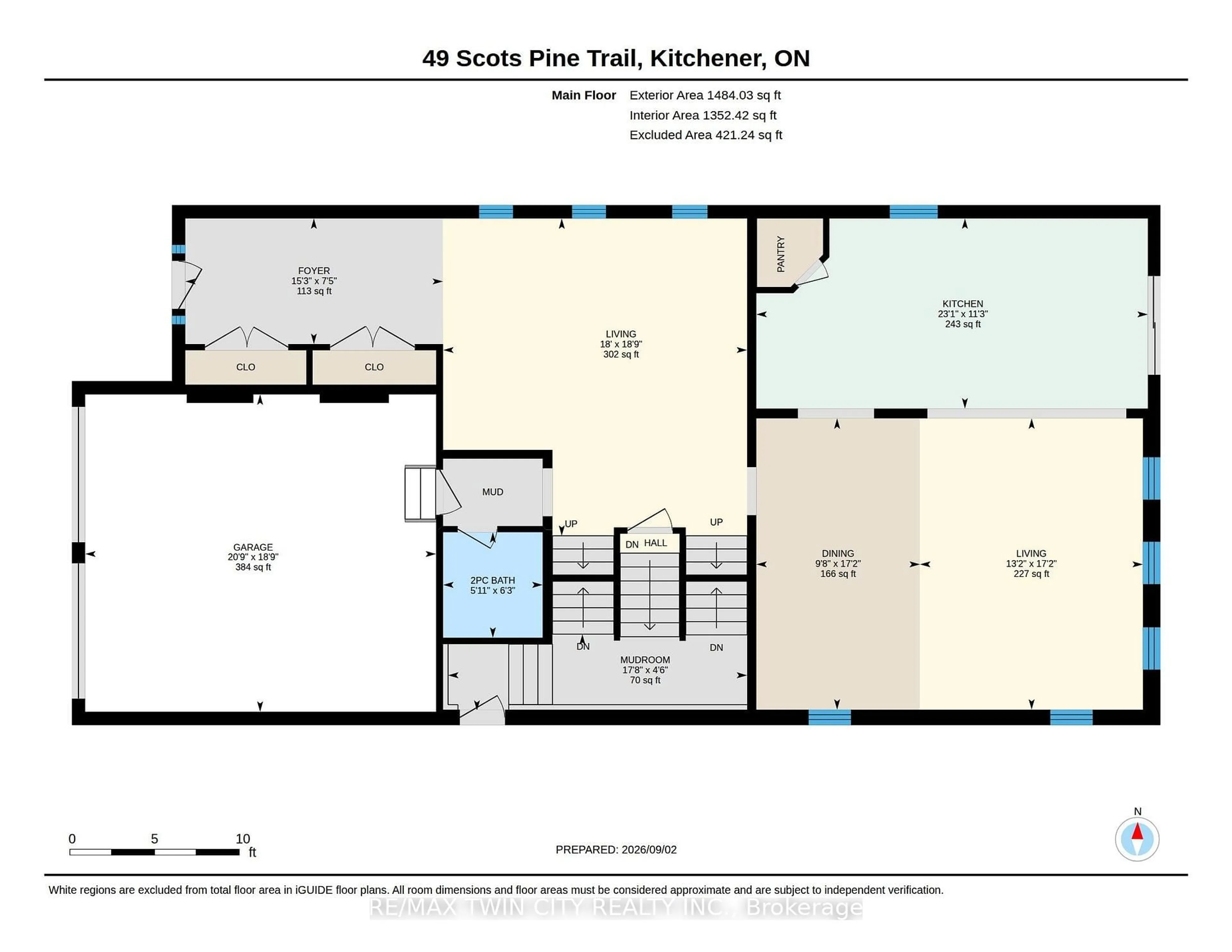 Floor plan for 49 Scots Pine Tr, Kitchener Ontario N2R 0N6