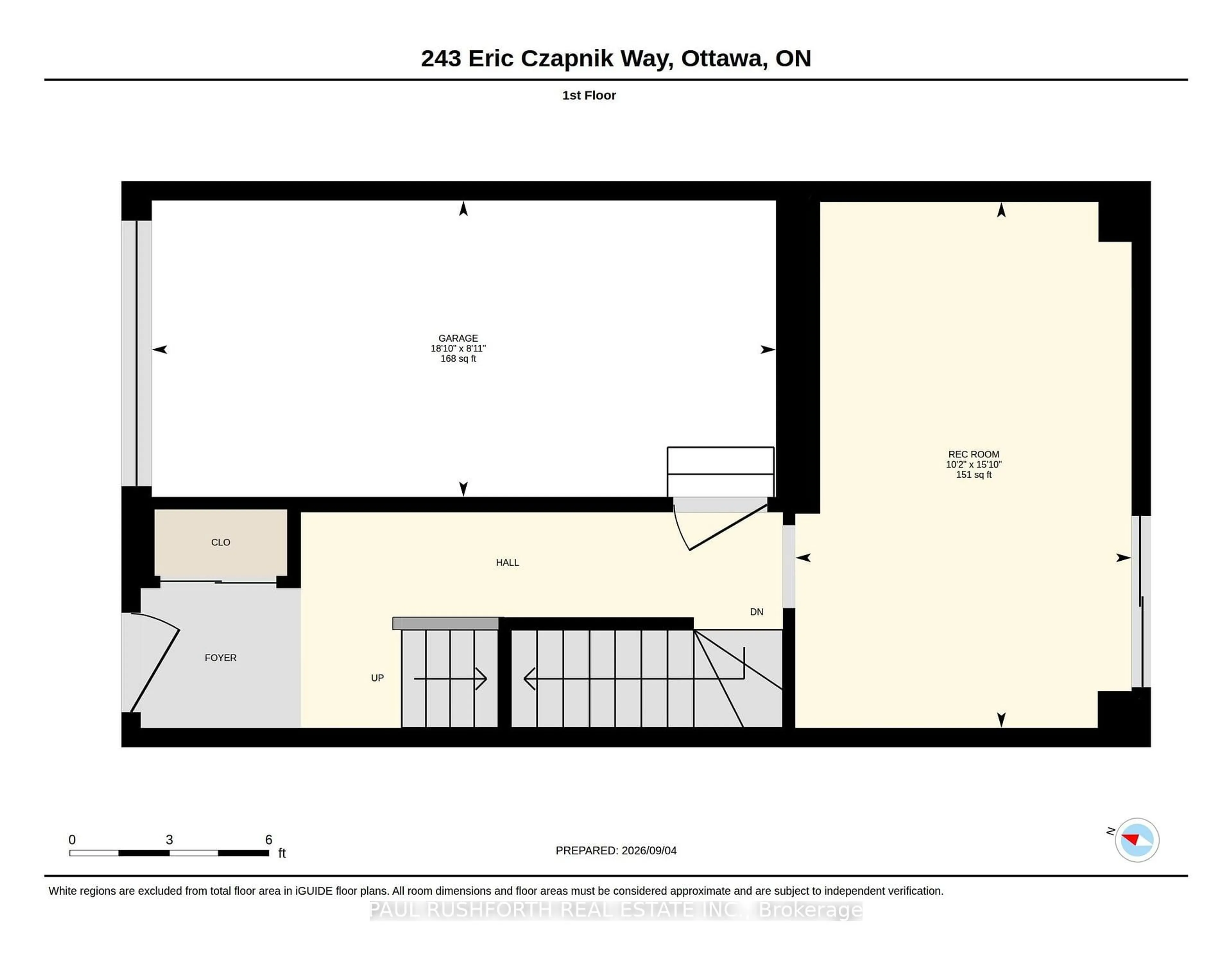 Floor plan for 243 Eric Czapnik Way, Ottawa Ontario K1E 0B4
