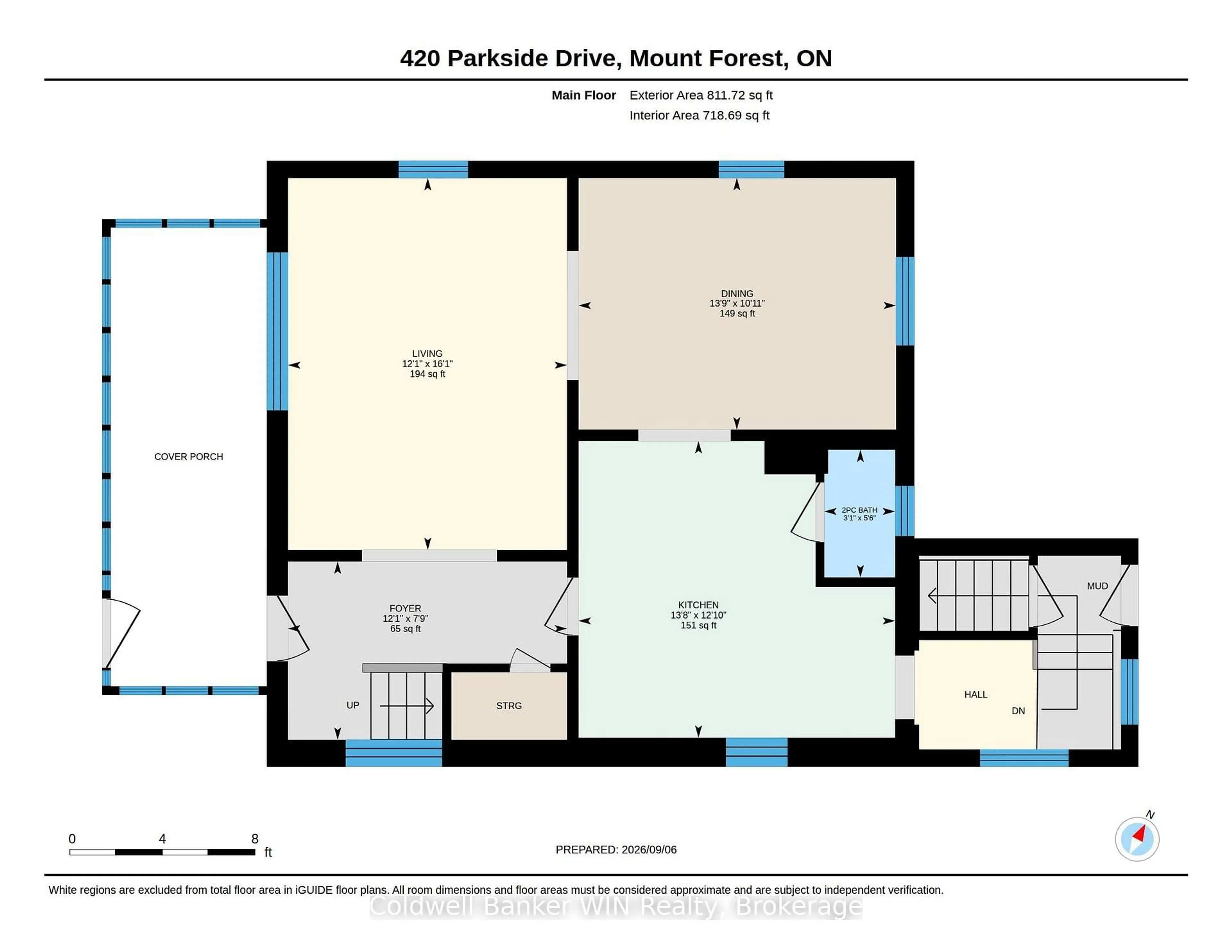 Floor plan for 420 Parkside Dr, Wellington North Ontario N0G 2L3