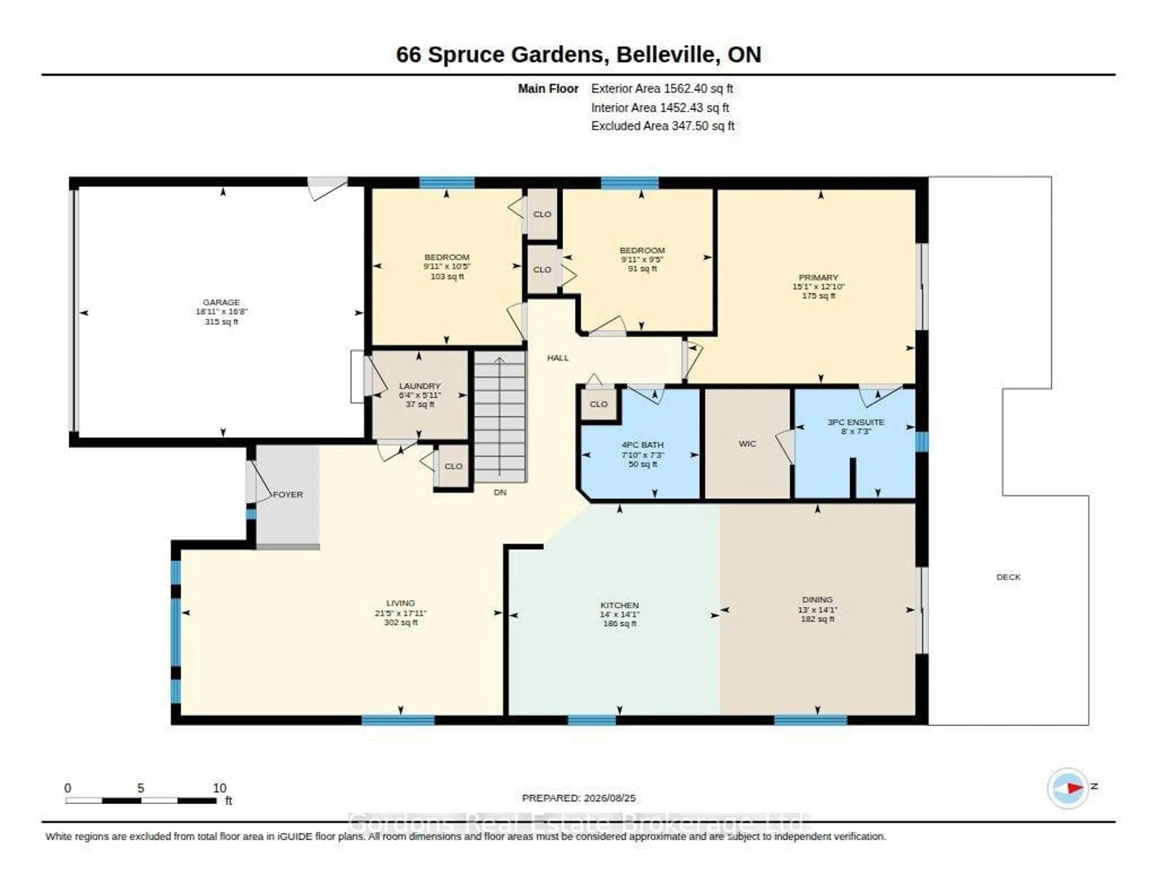 Floor plan for 66 Spruce Gdns, Belleville Ontario K8N 5Z1