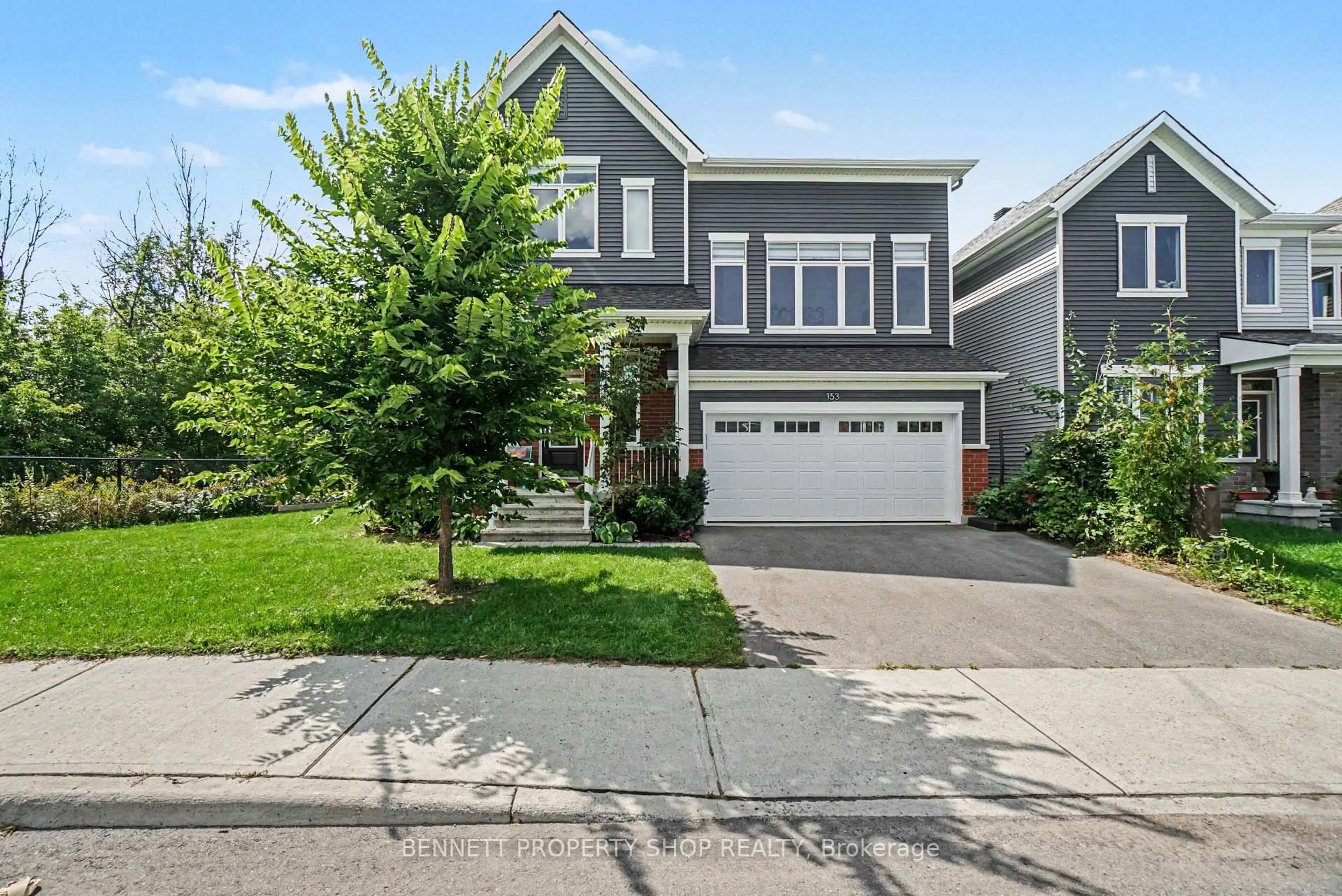 Home with vinyl exterior material, street for 153 Point Prim Cres, Ottawa Ontario K2J 6P8
