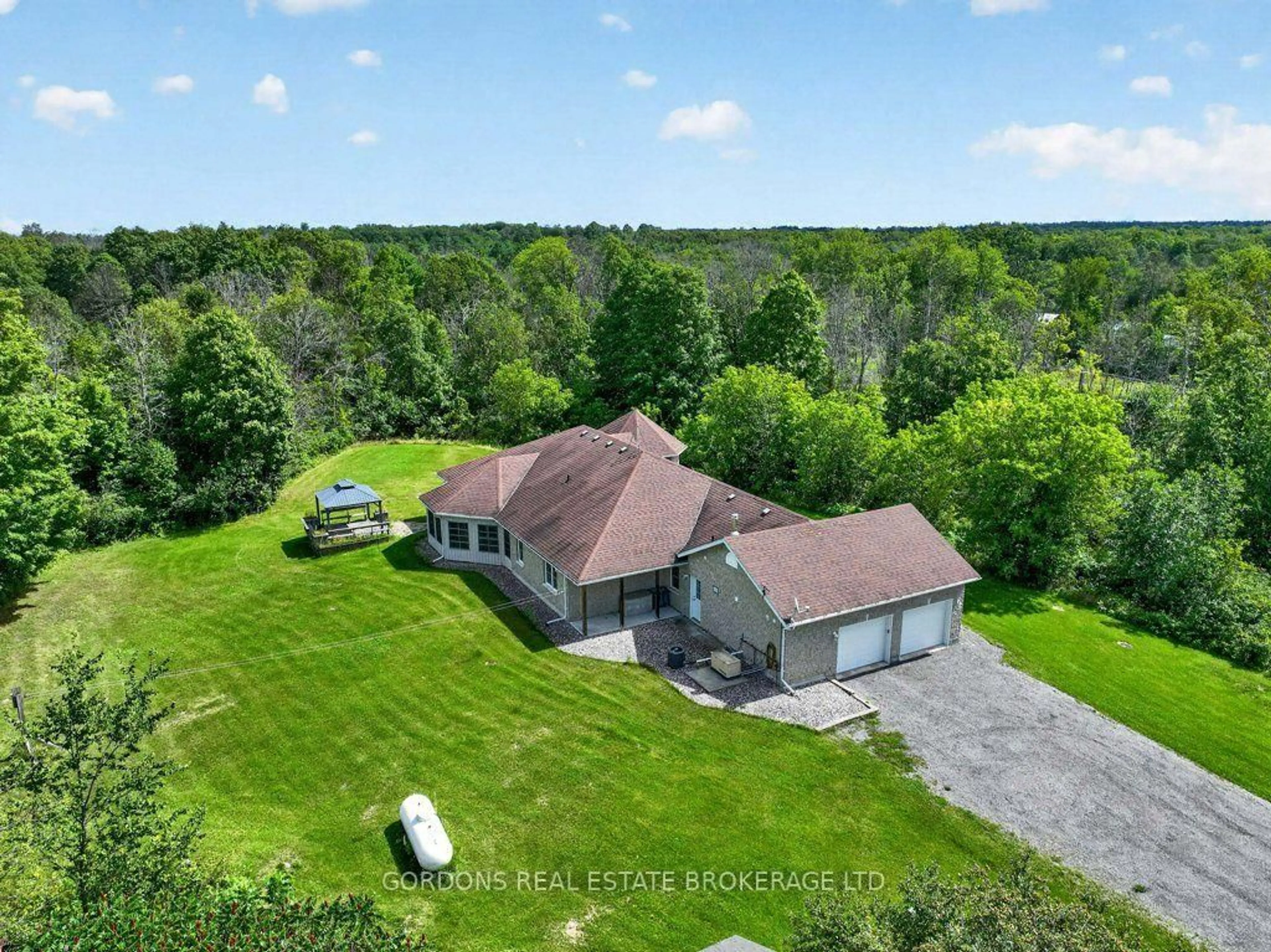 A pic from outside/outdoor area/front of a property/back of a property/a pic from drone, water/lake/river/ocean view for 1069 County 14 Rd, Kaladar Ontario K0K 1Z0