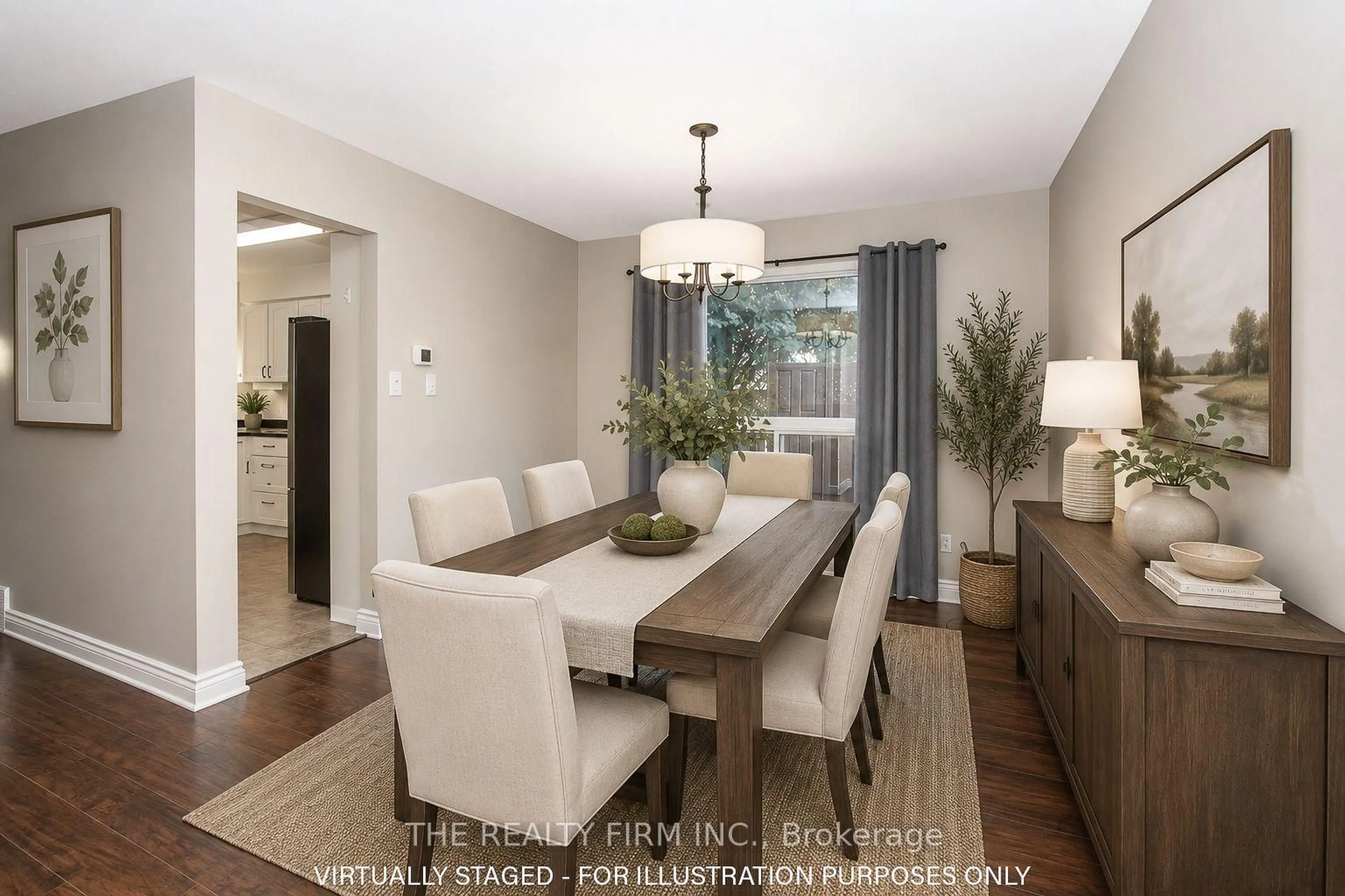 Dining room, wood/laminate floor for 382 Lighthouse Rd, London South Ontario N6M 1J1