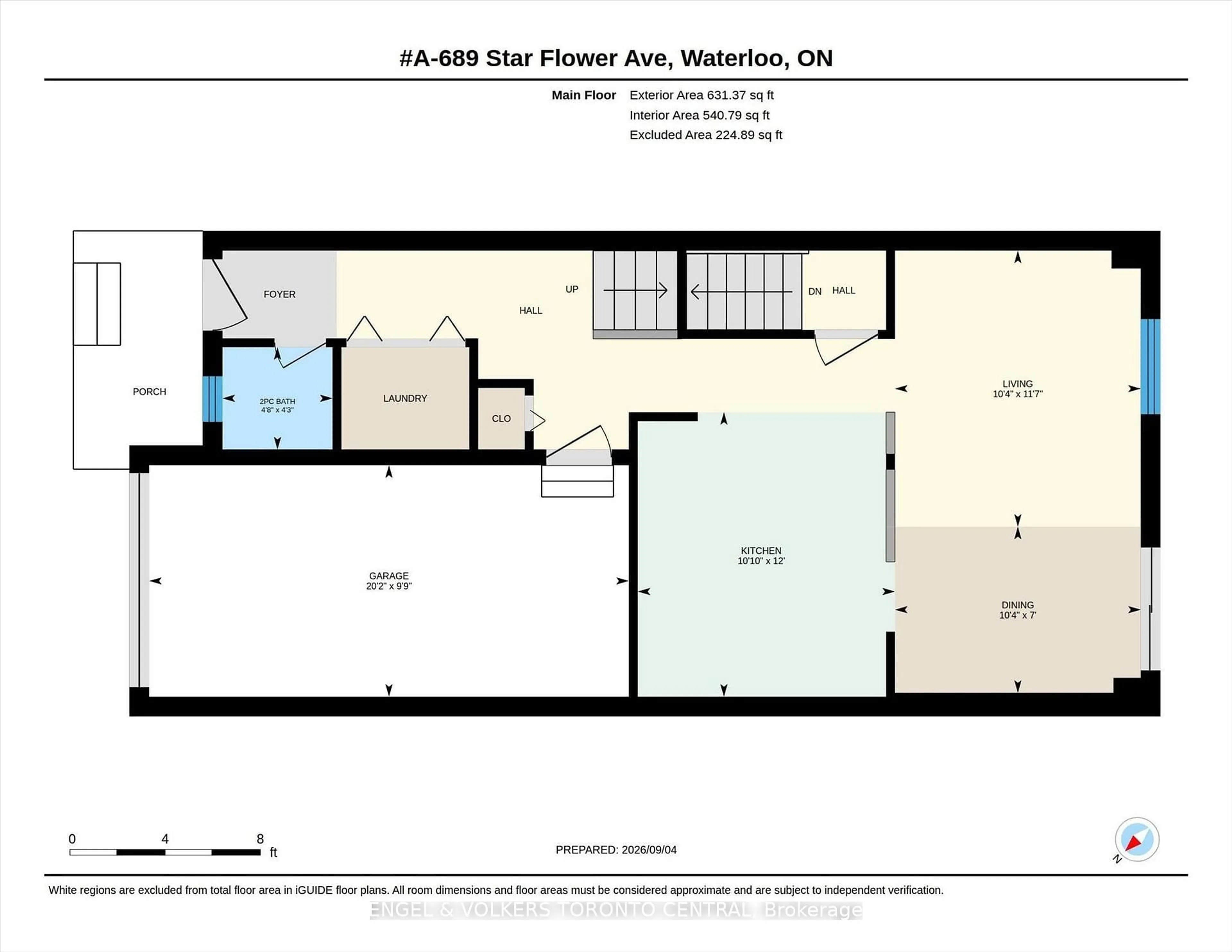 Floor plan for 689A Star Flower Ave, Waterloo Ontario N2V 2L2