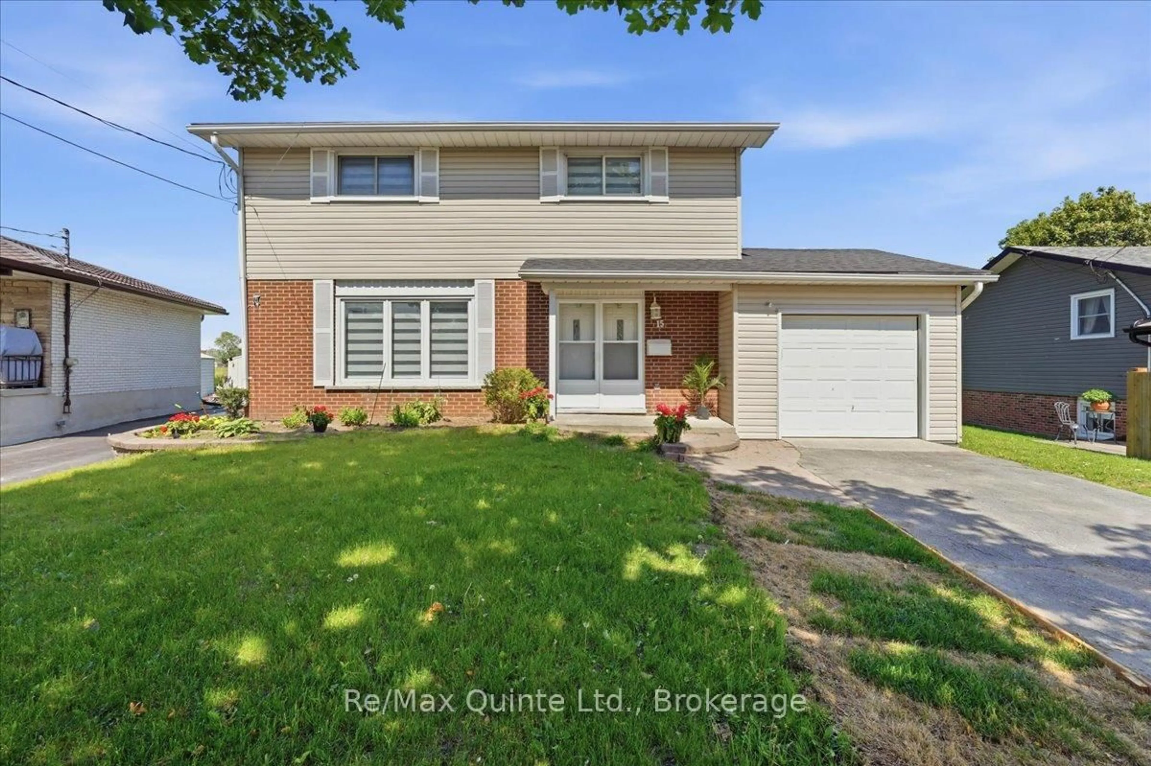 Home with brick exterior material, street for 15 Robertson Lane, Belleville Ontario K8P 4C2