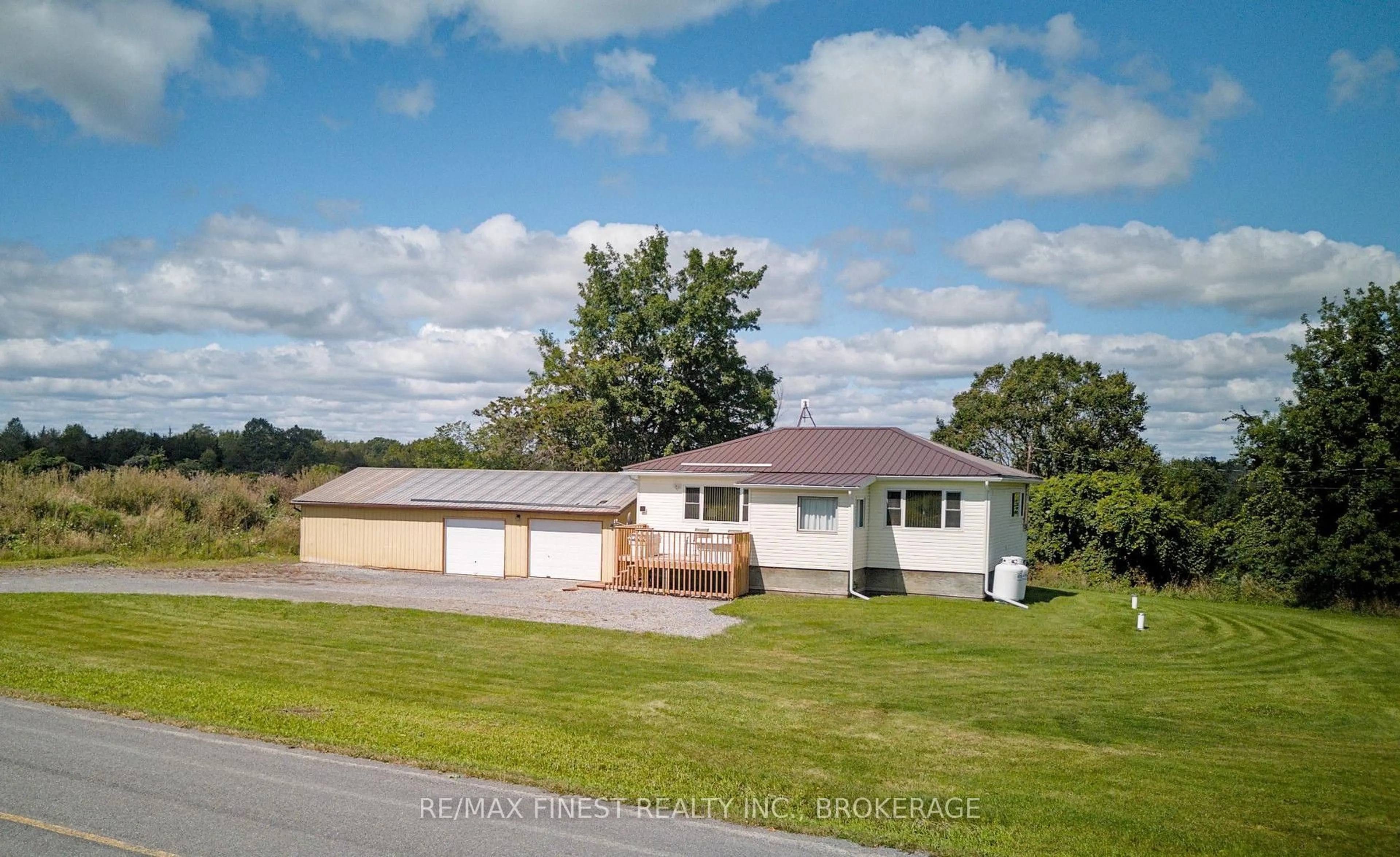 A pic from outside/outdoor area/front of a property/back of a property/a pic from drone, water/lake/river/ocean view for 7720 Front Rd, Stella Ontario K0H 2S0