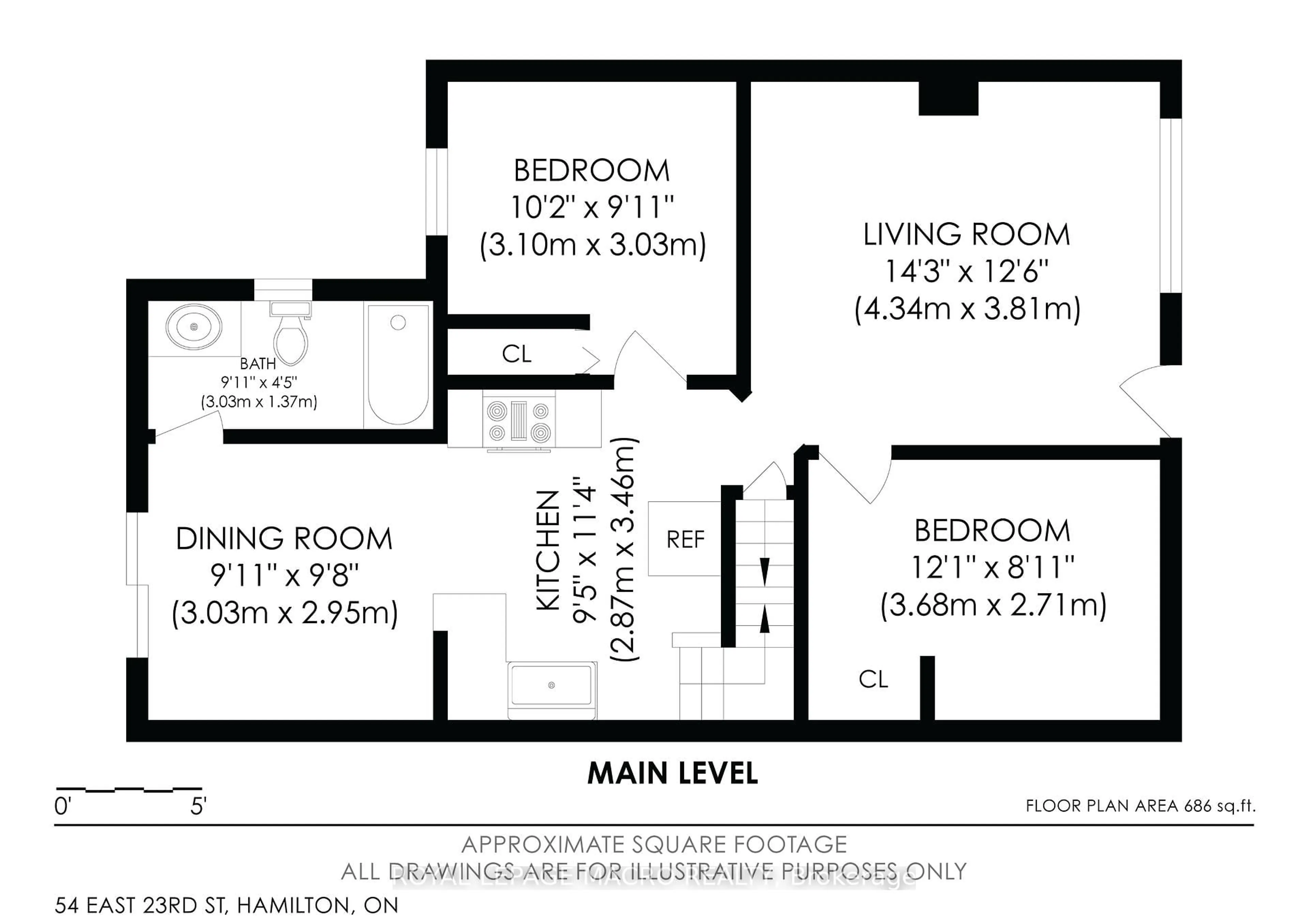 Floor plan for 54 East 23rd St, Hamilton Ontario L8V 2W6