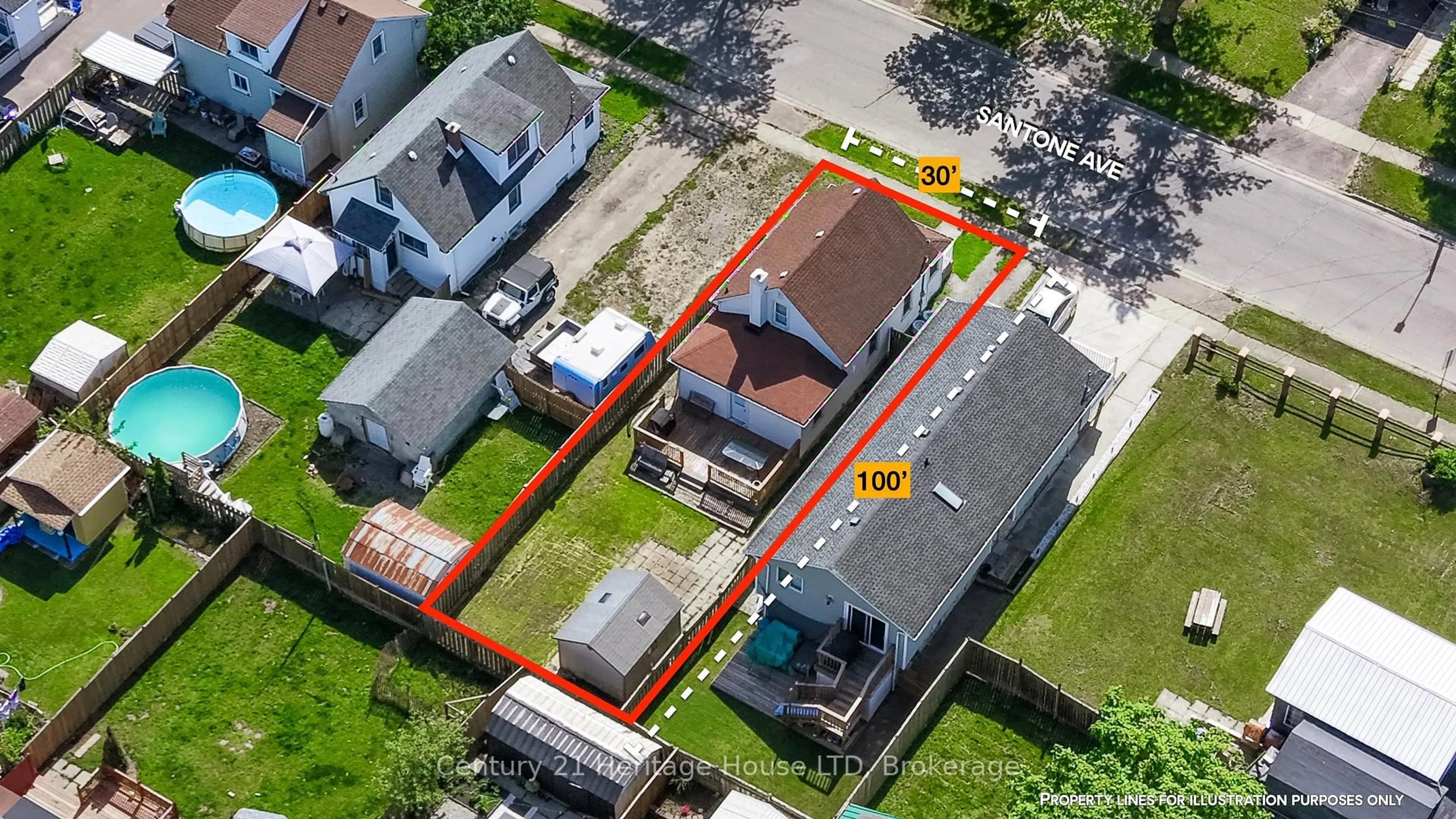 A pic from outside/outdoor area/front of a property/back of a property/a pic from drone, street for 19 Santone Ave, Welland Ontario L3C 2J5