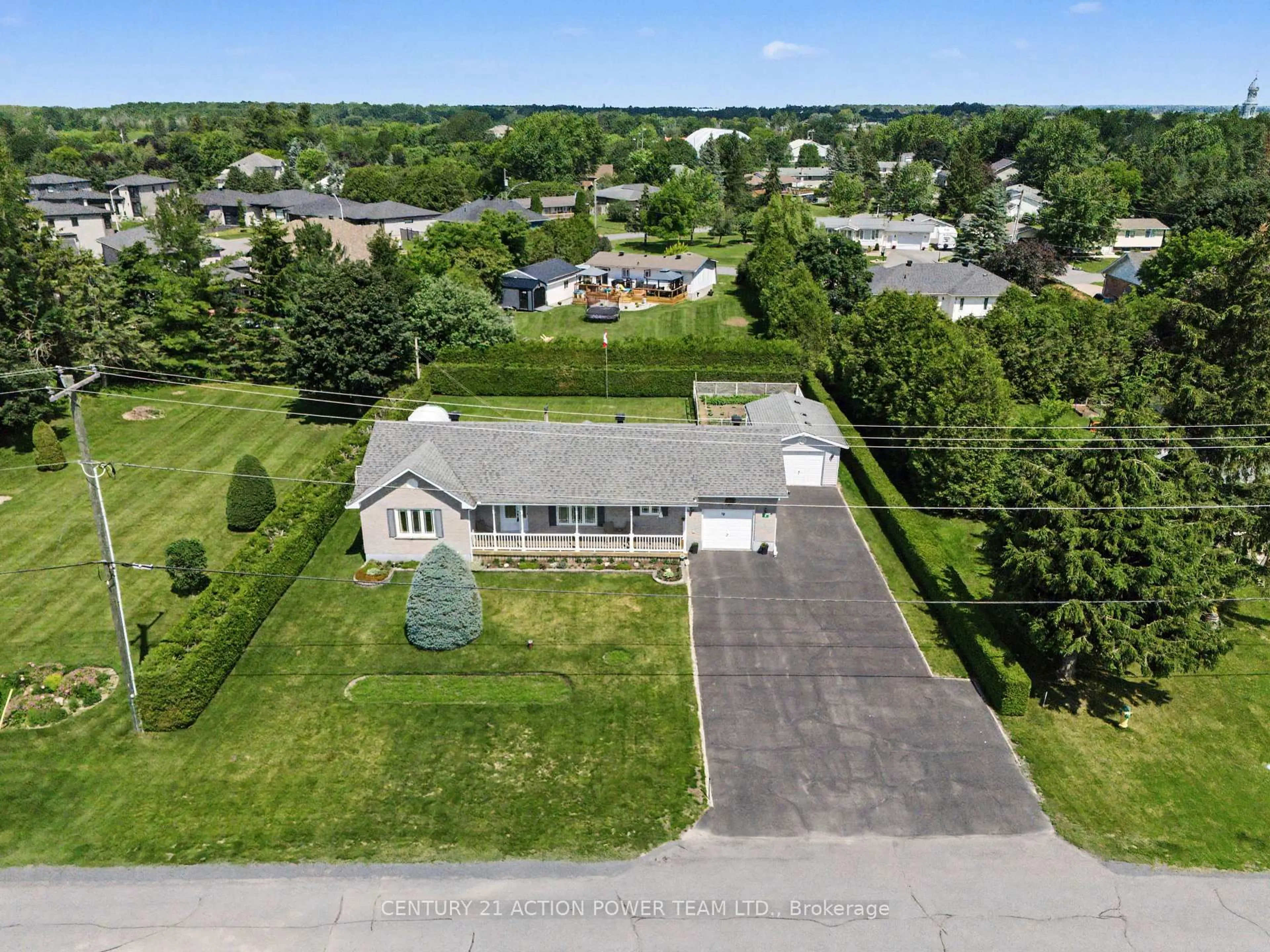 A pic from outside/outdoor area/front of a property/back of a property/a pic from drone, street for 19 Crysler Station Rd, North Stormont Ontario K0A 1R0
