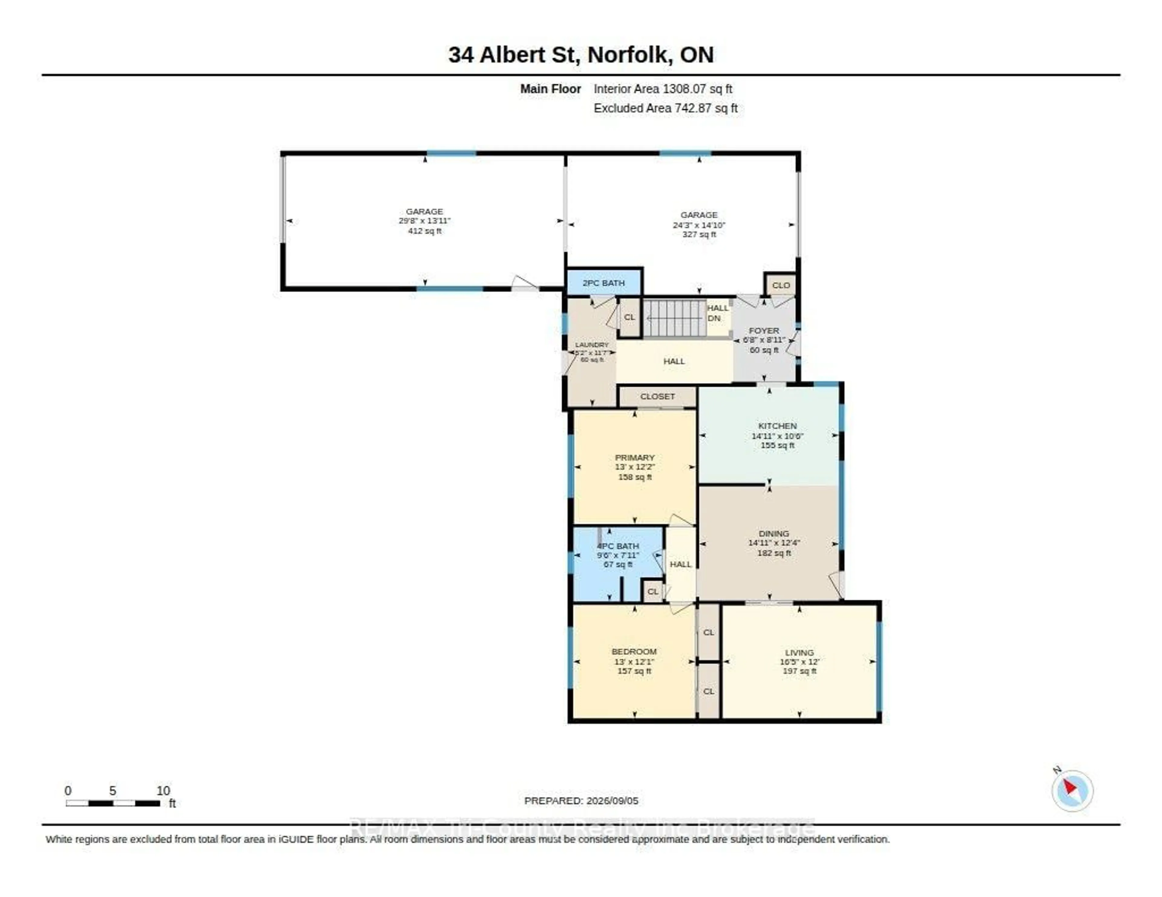 Floor plan for 34 Albert St, Norfolk Ontario N0E 1G0