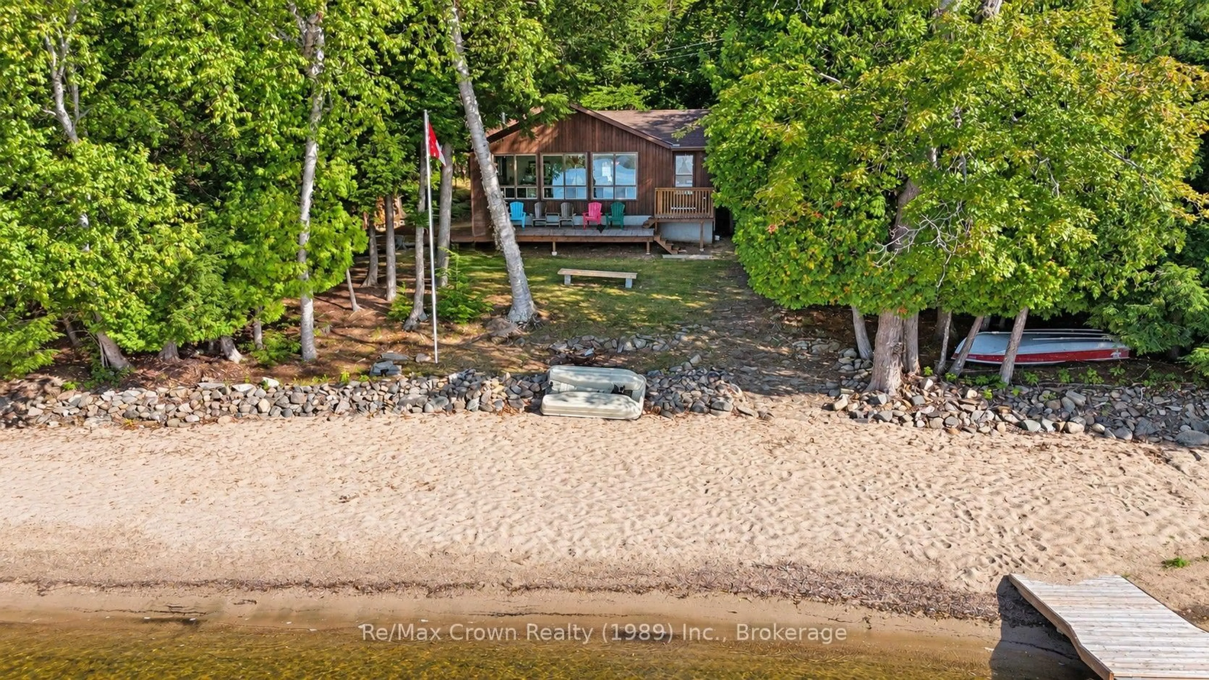 A pic from outside/outdoor area/front of a property/back of a property/a pic from drone, water/lake/river/ocean view for 278A Porters Landing Rd, Parry Sound Remote Area Ontario P0H 2R0