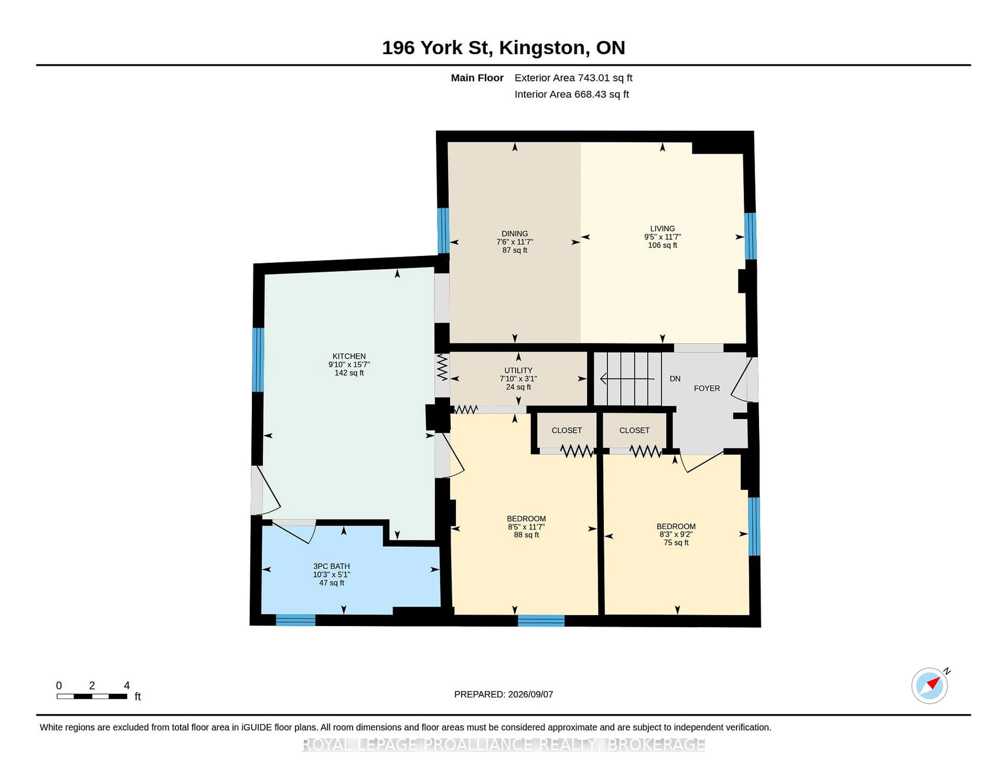 Floor plan for 196 York St, Kingston Ontario K7K 1R4