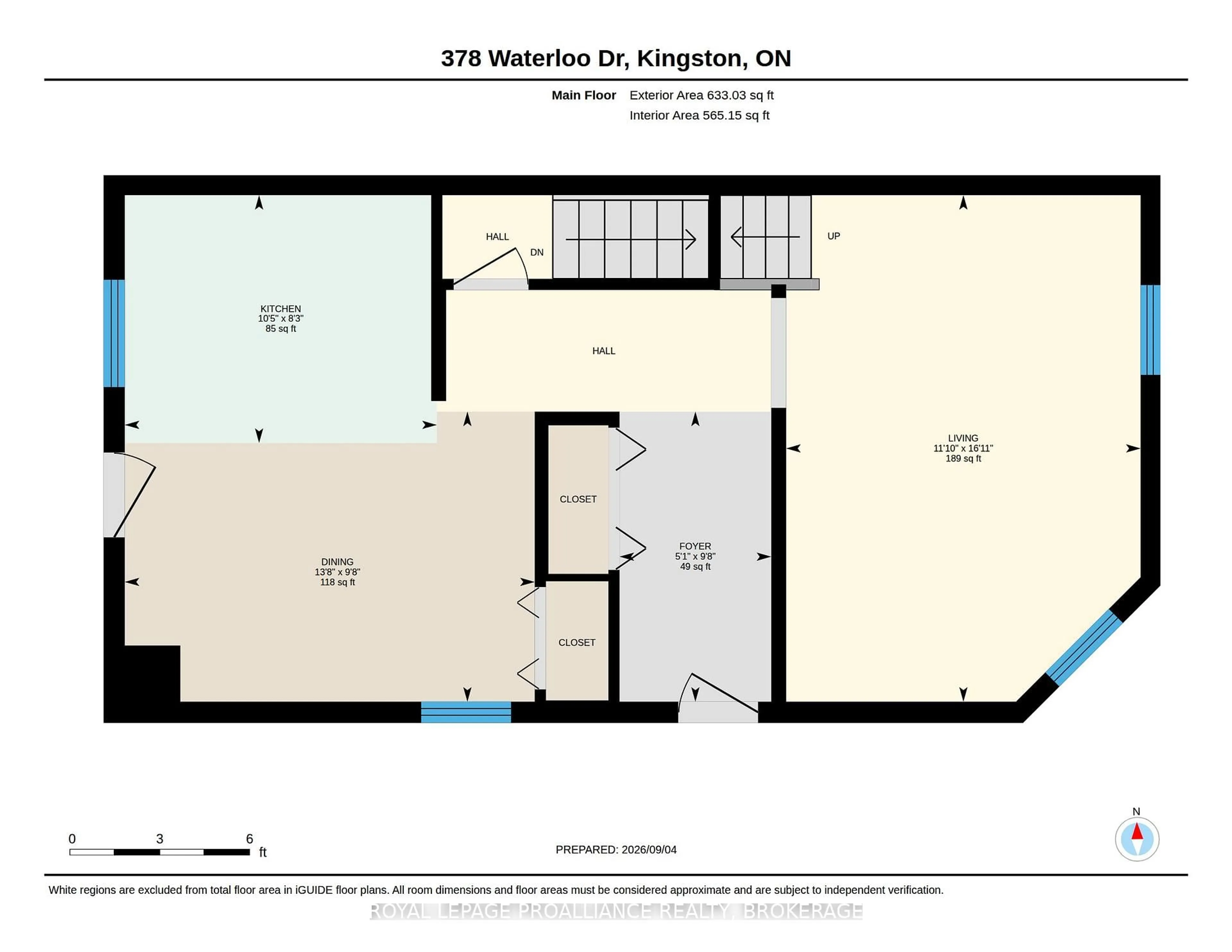 Floor plan for 378 Waterloo Dr, Kingston Ontario K7M 8X6