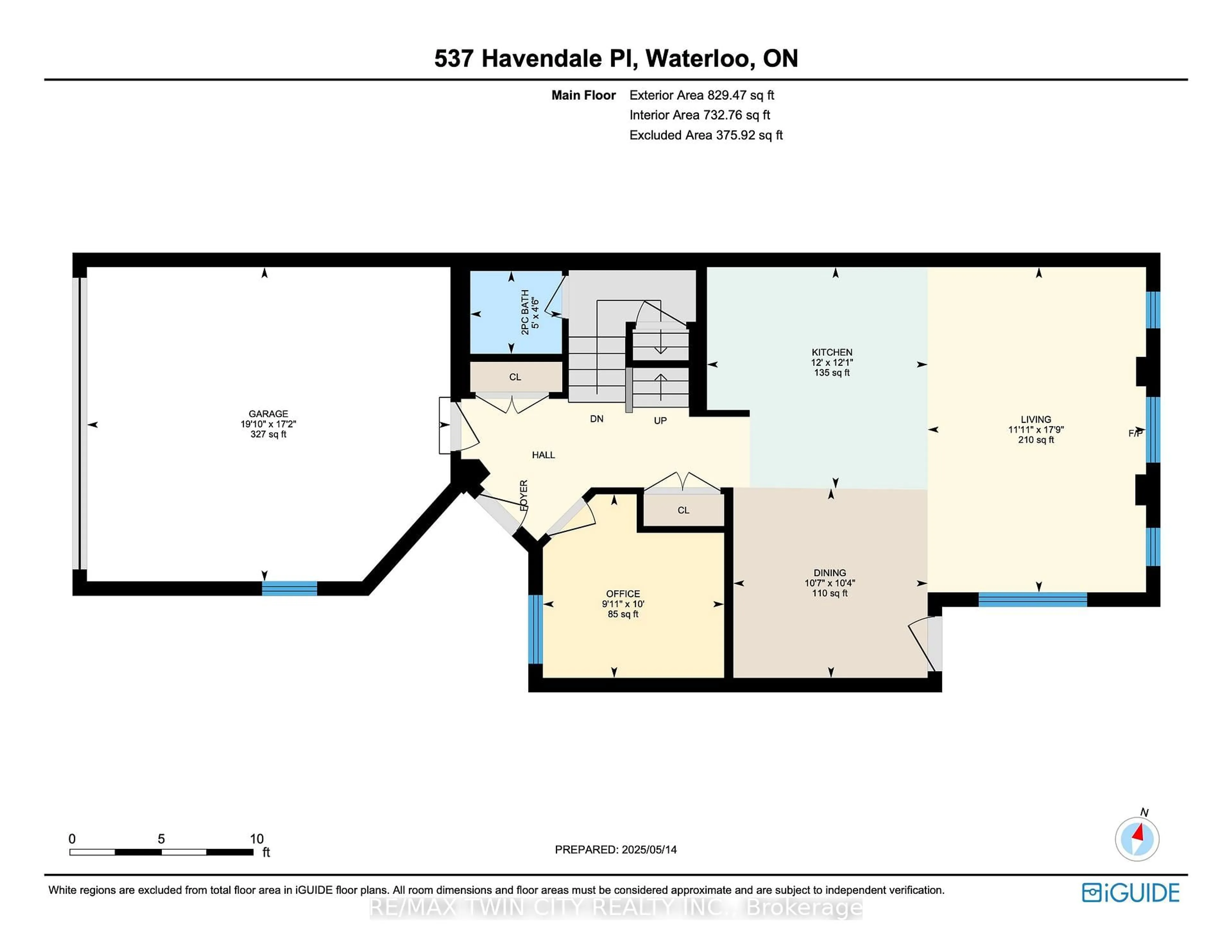 Floor plan for 537 Havendale Pl, Waterloo Ontario N2L 0G2