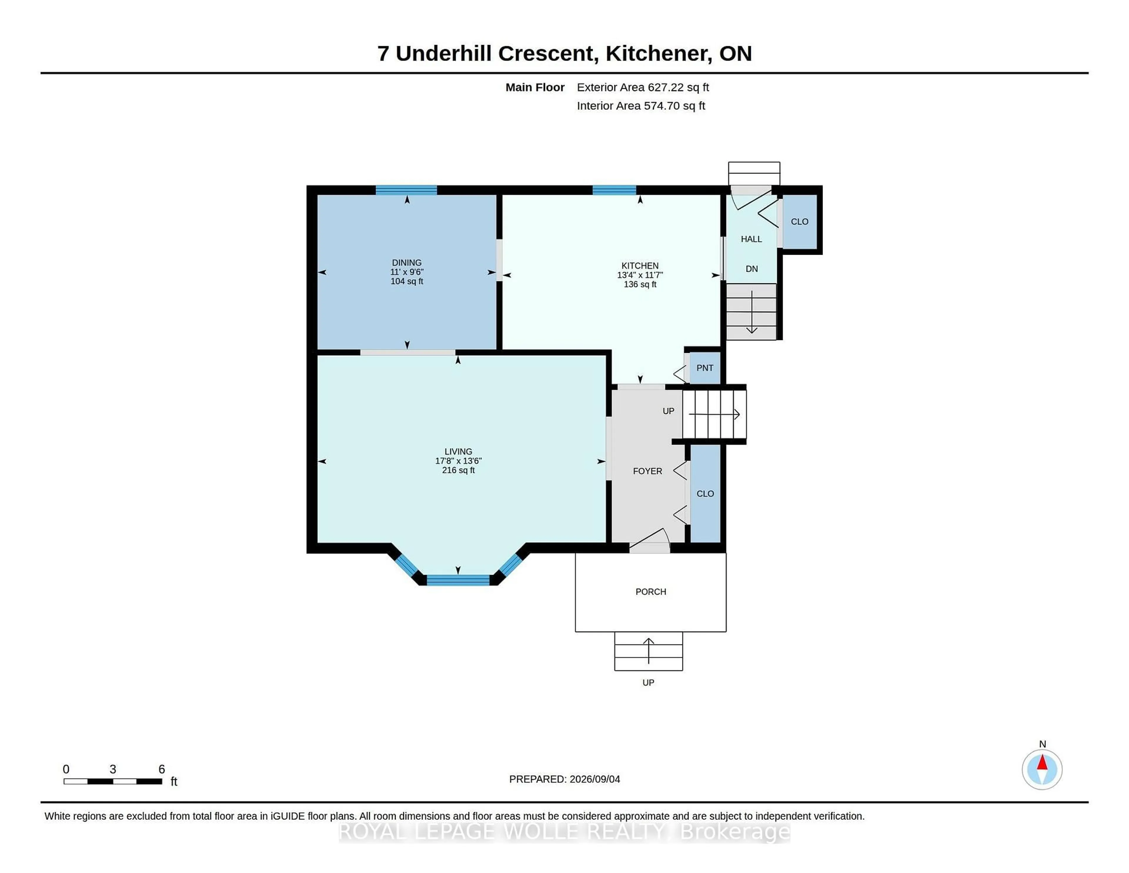 Floor plan for 7 Underhill Cres, Kitchener Ontario N2A 2S7